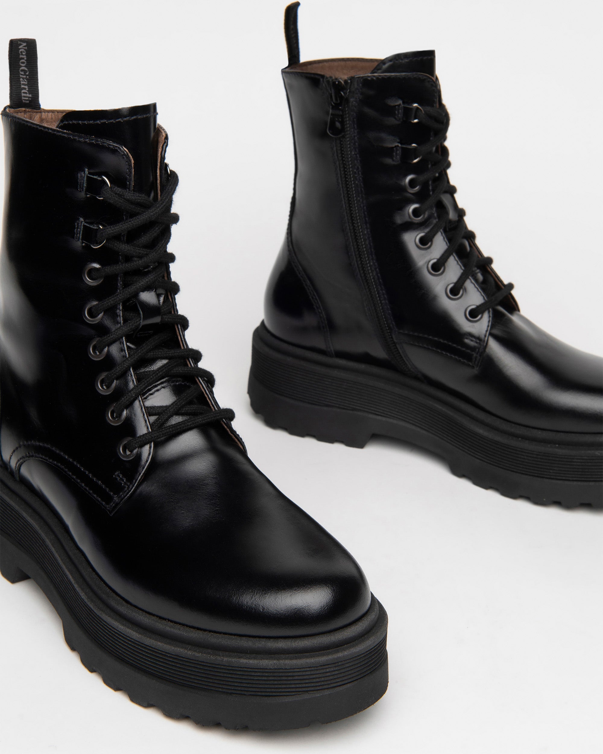 NeroGiardini Bottines Motardes Femme cuir talon 50 mm 38