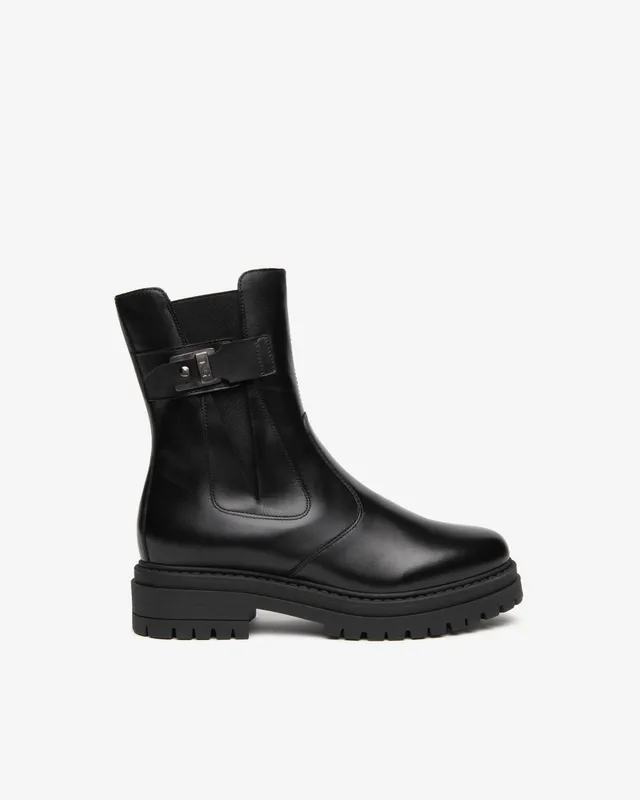 NeroGiardini Chelsea Femme Cuir Talon 40 mm Mouton