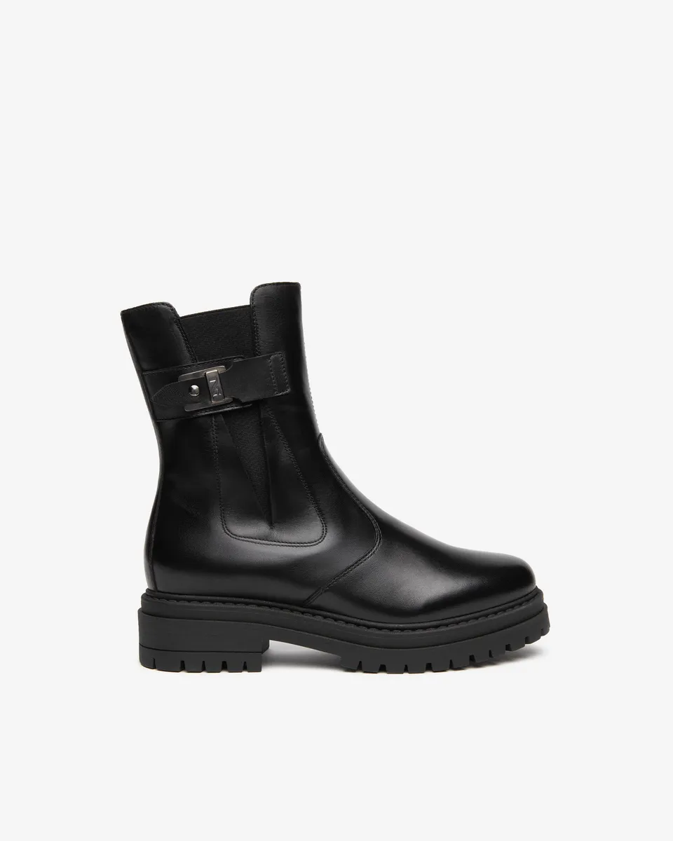 NeroGiardini Chelsea Femme Cuir Talon 40 mm Mouton