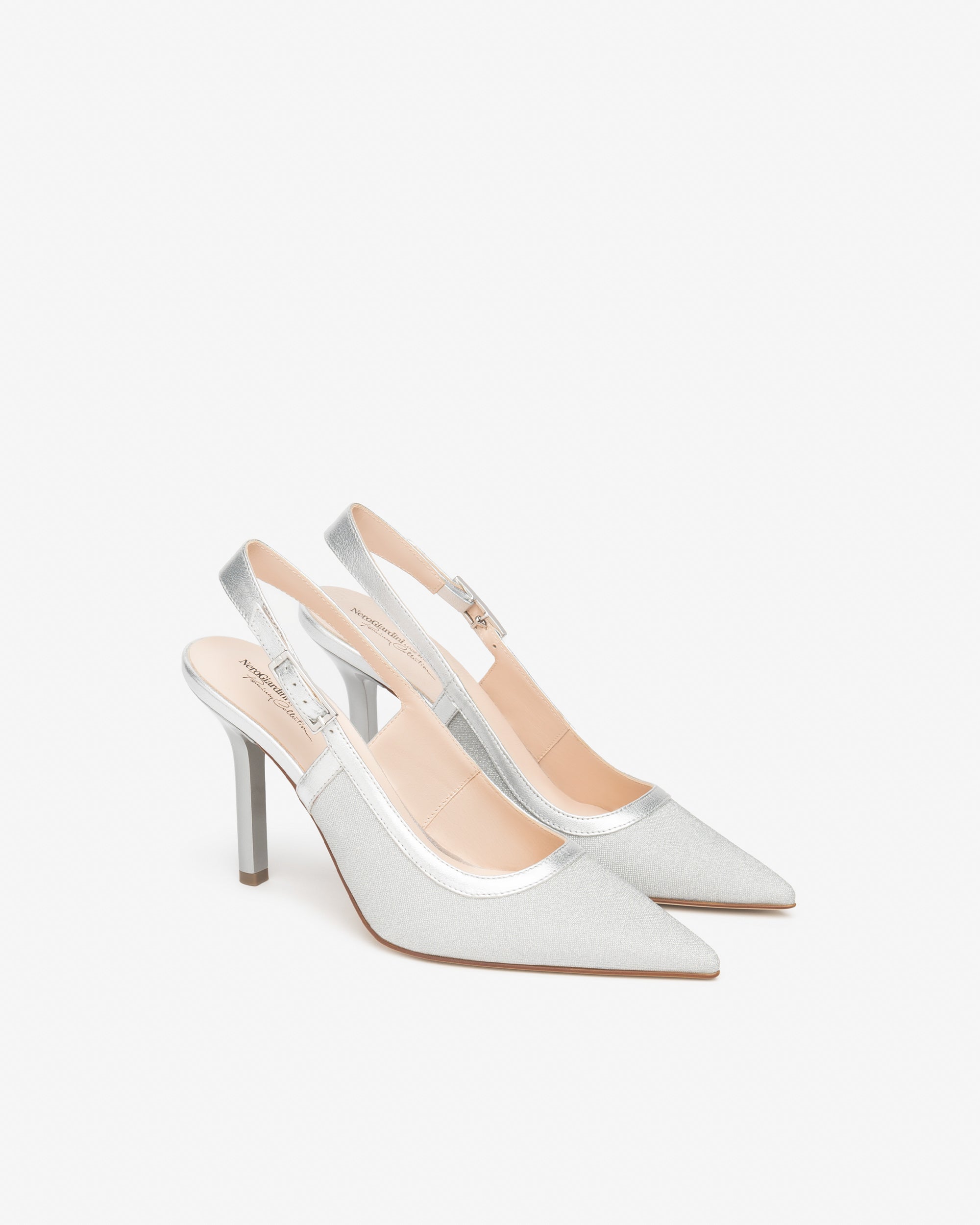 NeroGiardini Slingbacks Femme Tissu Cuir Cérémonie