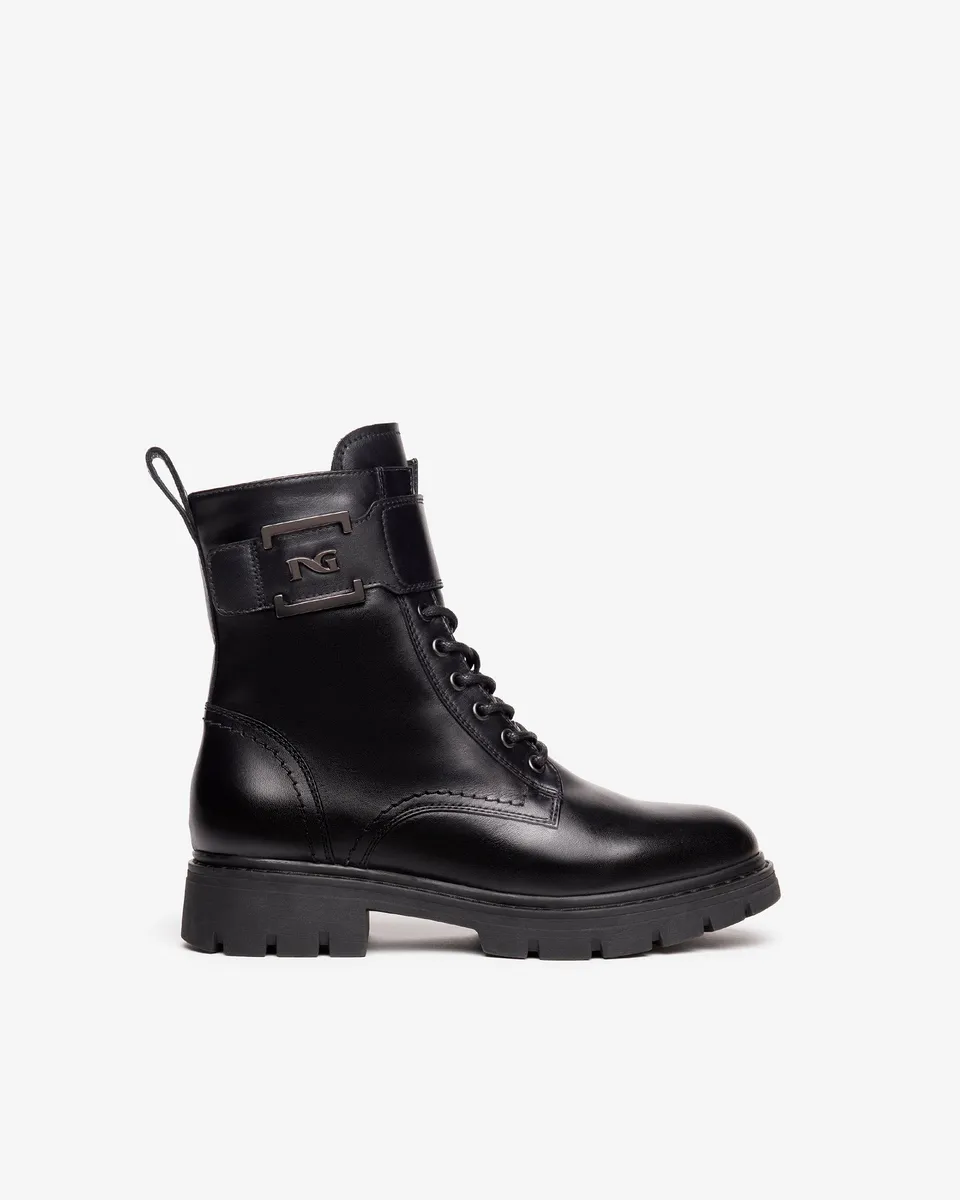NeroGiardini Bottines Motardes Femme Cuir Hiver