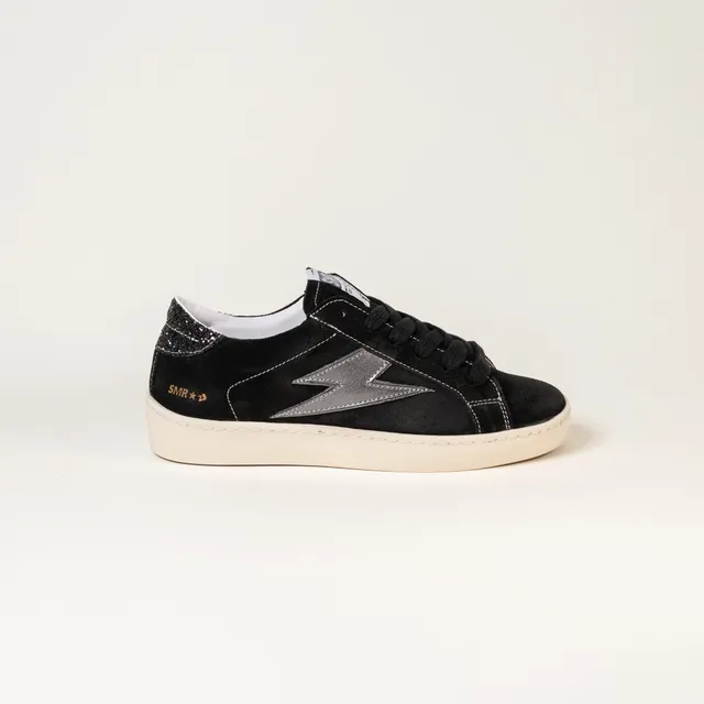 SMR Maya E162 baskets noir anthracite glitter cuir