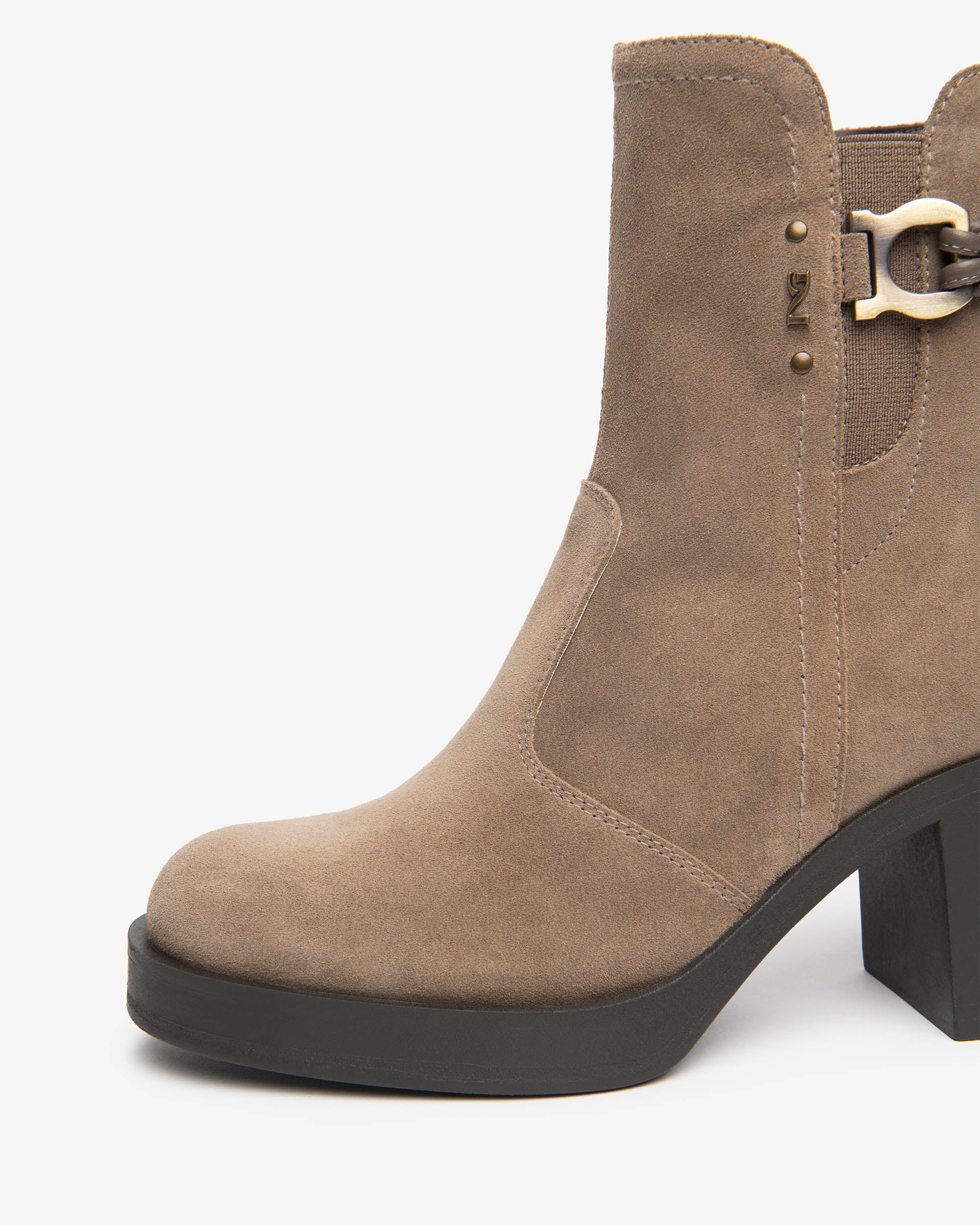 NeroGiardini Bottines femme cuir velours talon 75 mm