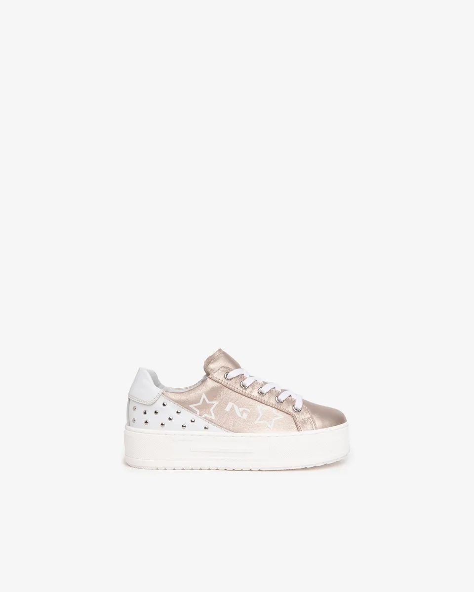 NeroGiardini Sneakers Basket Ado Fille Cuir Lamé 35