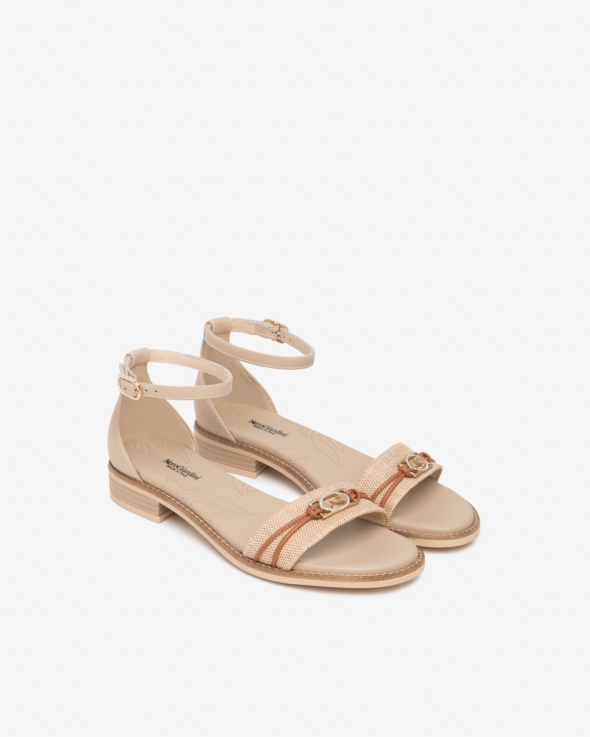 NeroGiardini Sandales Femme Cuir et Toile 35-41 Confort
