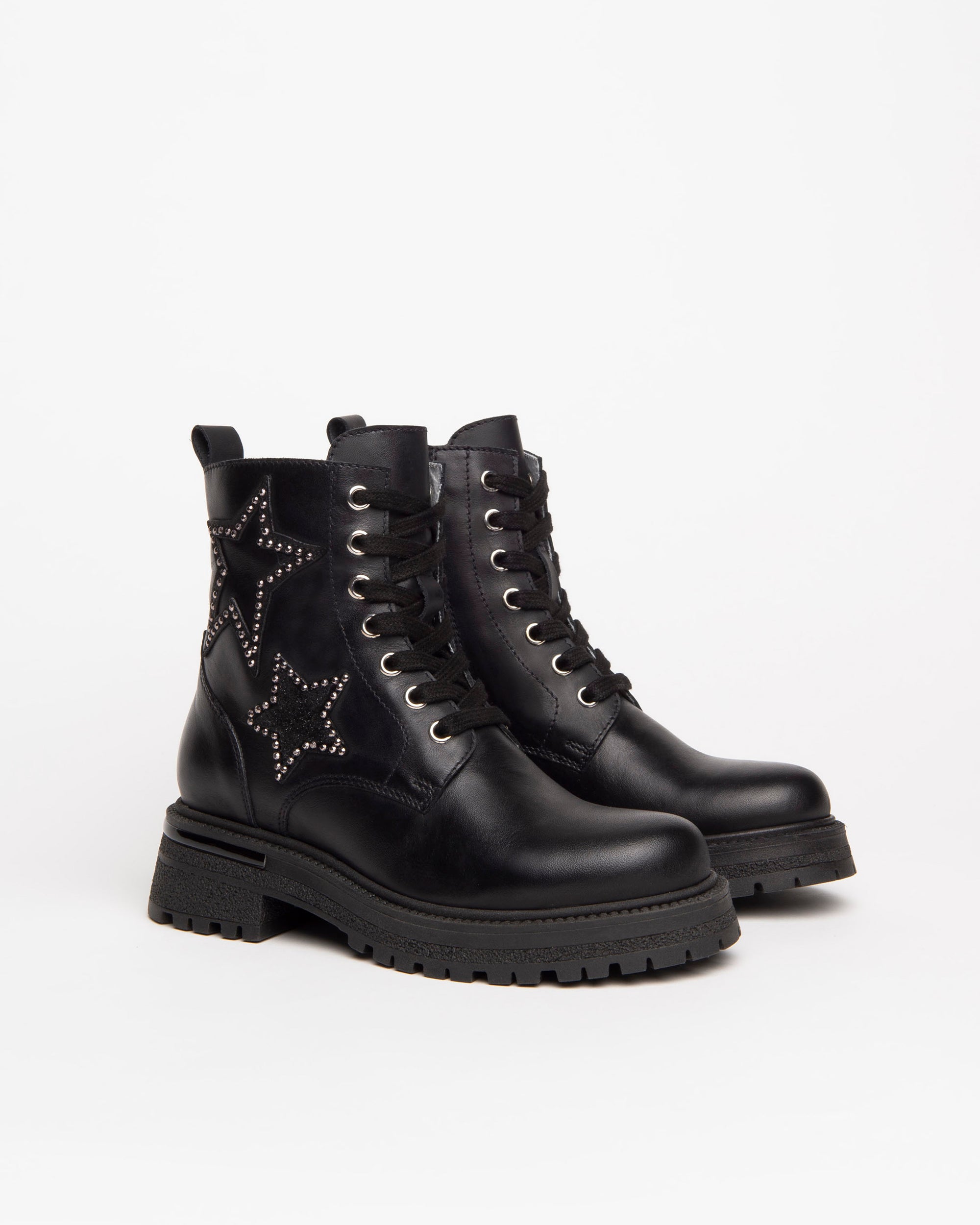 NeroGiardini Bottines Teens Fille Cuir à Lacets
