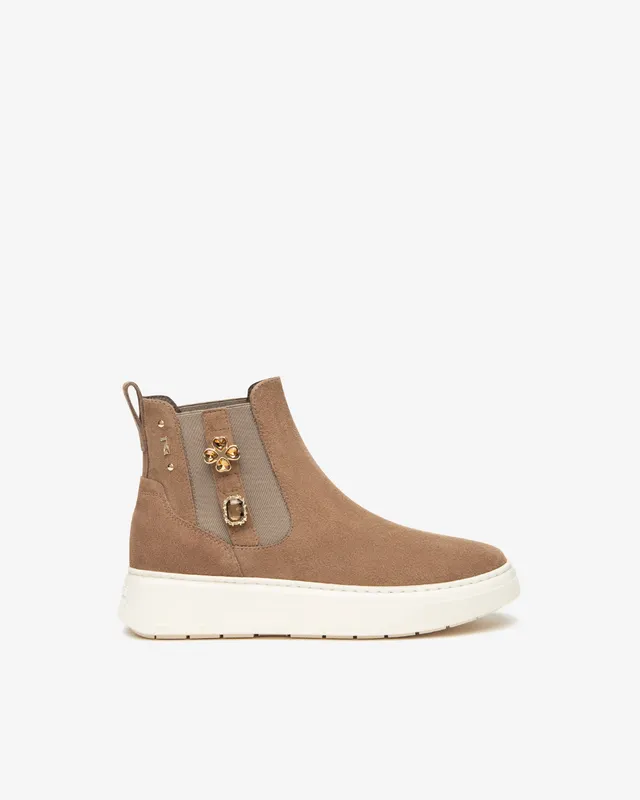 NeroGiardini Chelsea bottines cuir velours femme