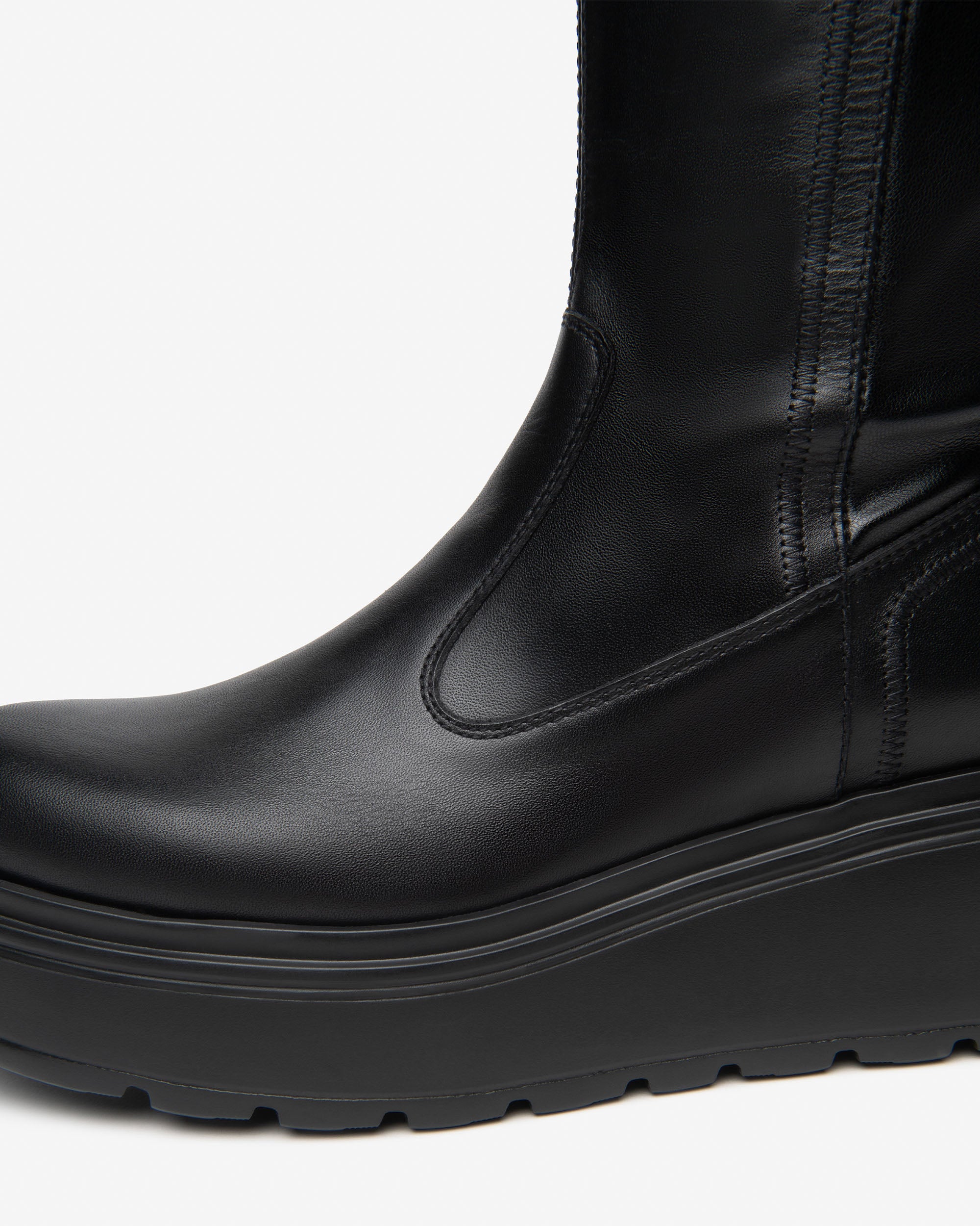 Nerogiardini Bottes cuir femme plateforme zip 55 mm