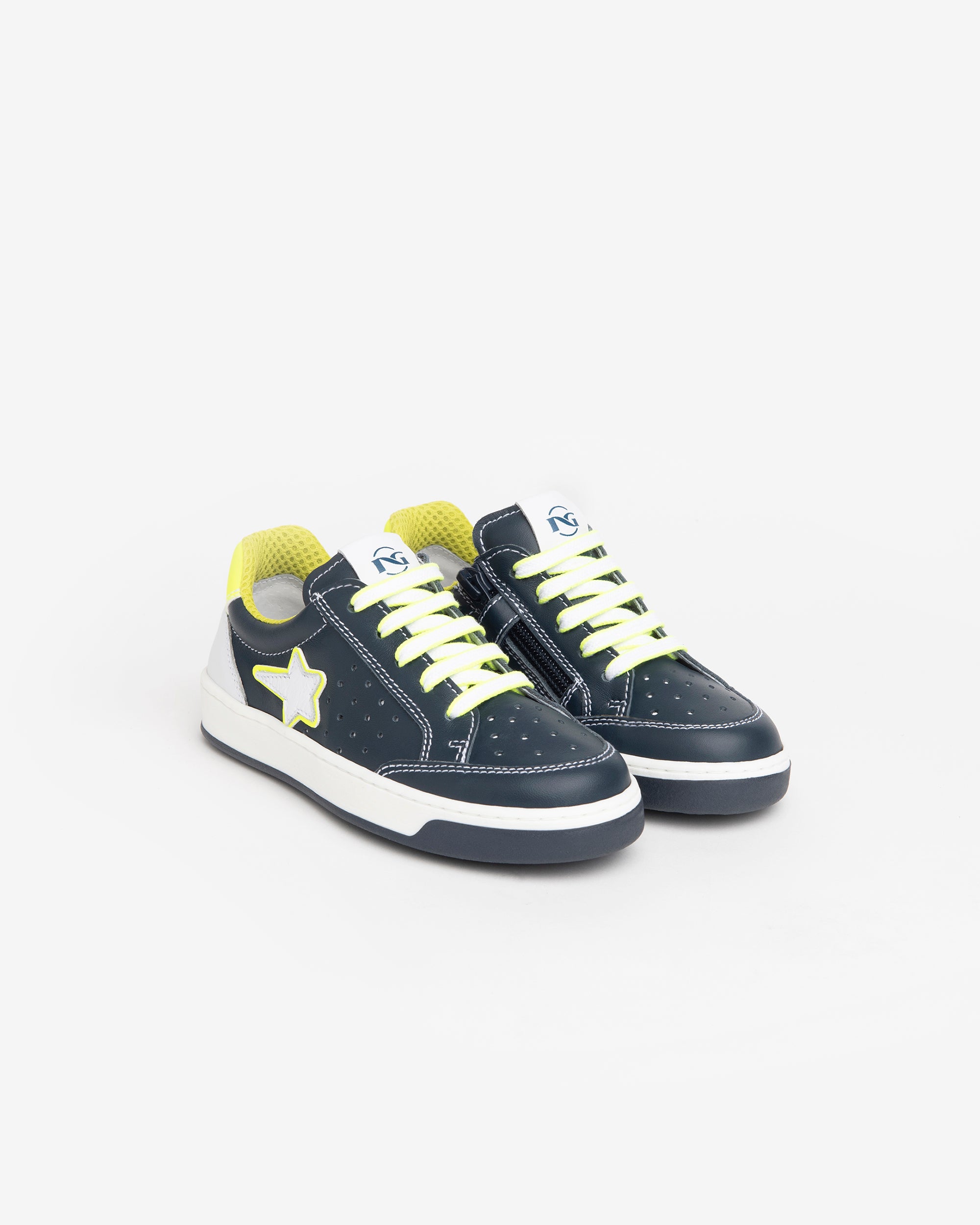 NeroGiardini Sneakers Kids garçon cuir étoile zip