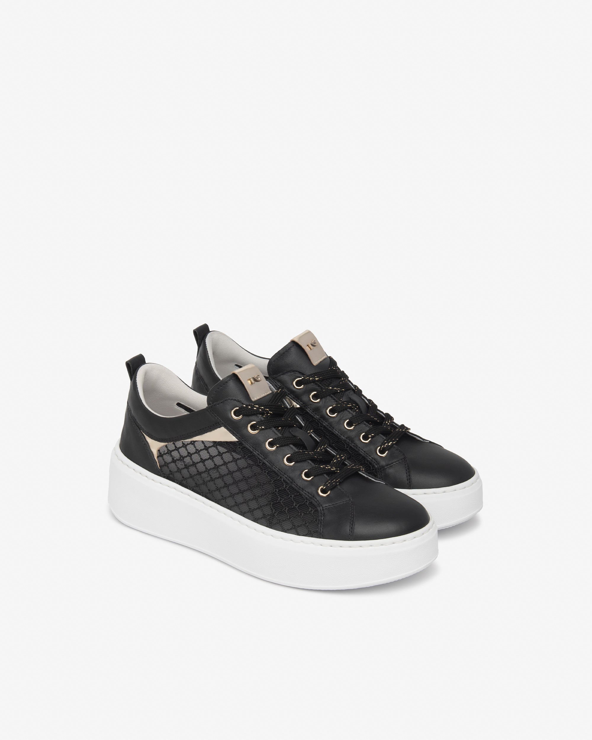 NeroGiardini Sneakers Femme Cuir Toile Printemps
