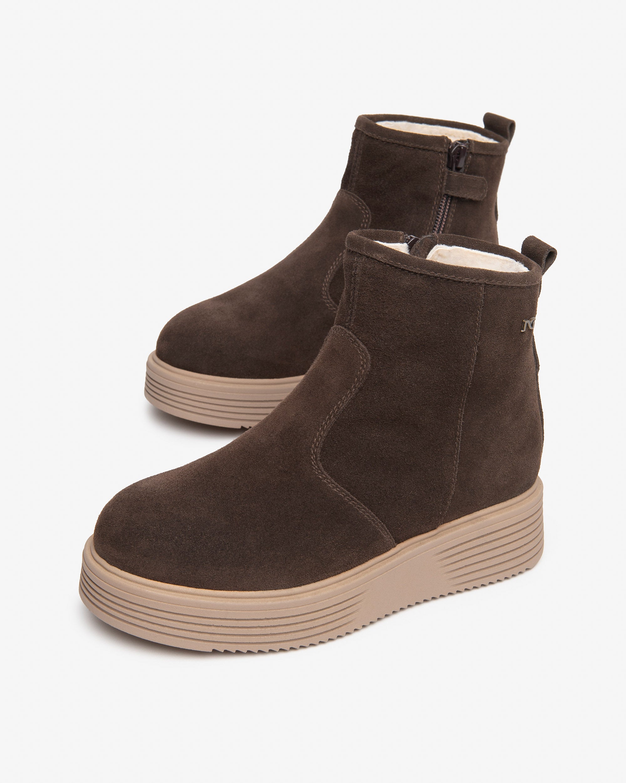 NeroGiardini Bottines Teen Fille Cuir Velours Zip