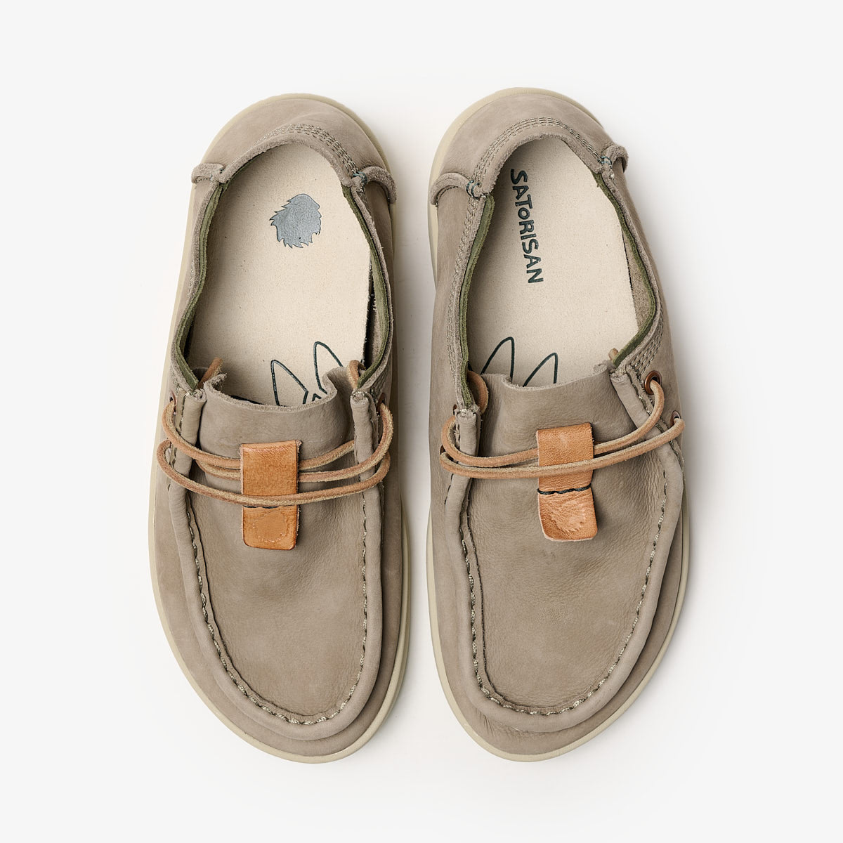 Satorisan Kwahu Premium Adventure Grey mocassins cuir