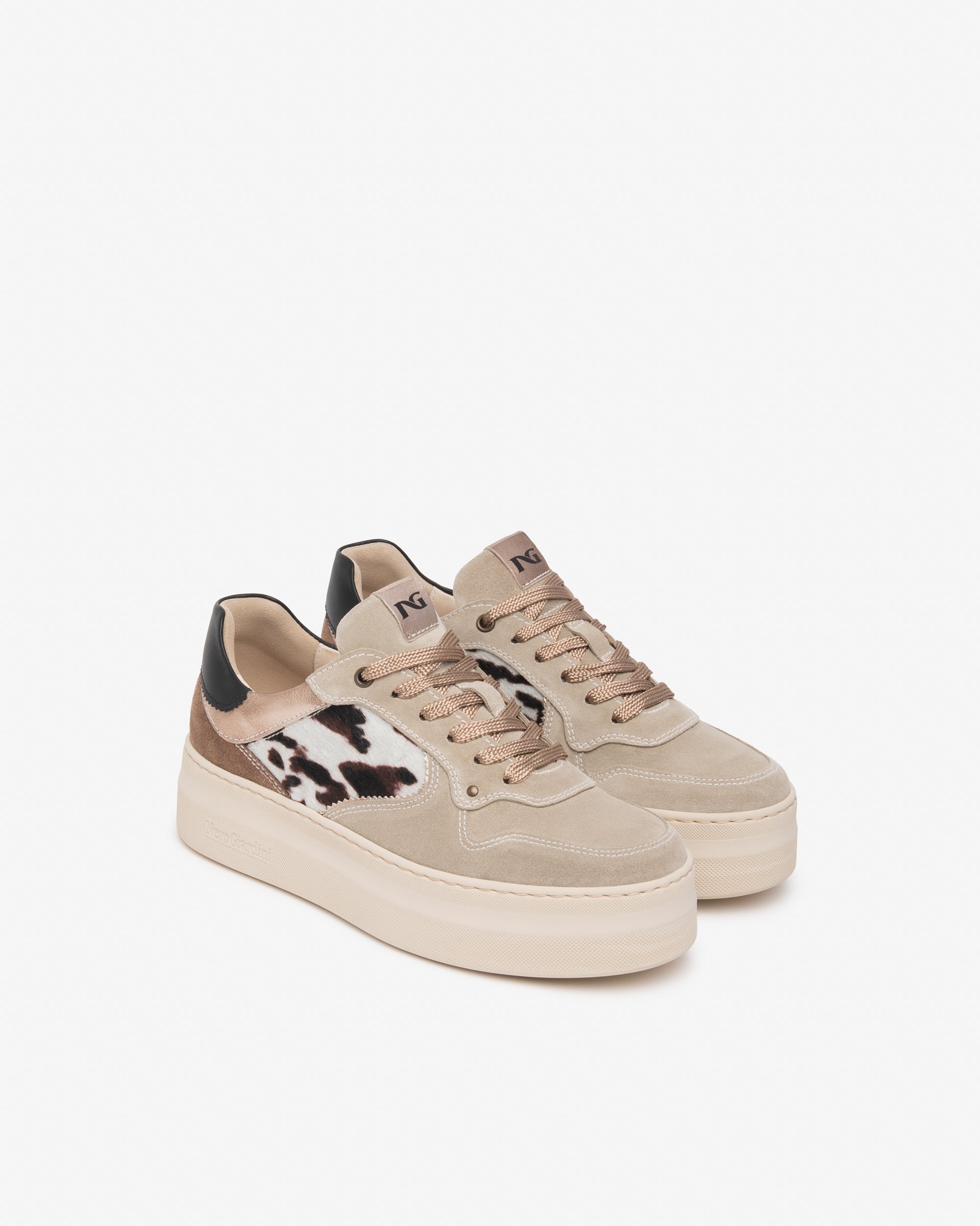 NeroGiardini Sneakers Femme Daim Plateforme 45 mm