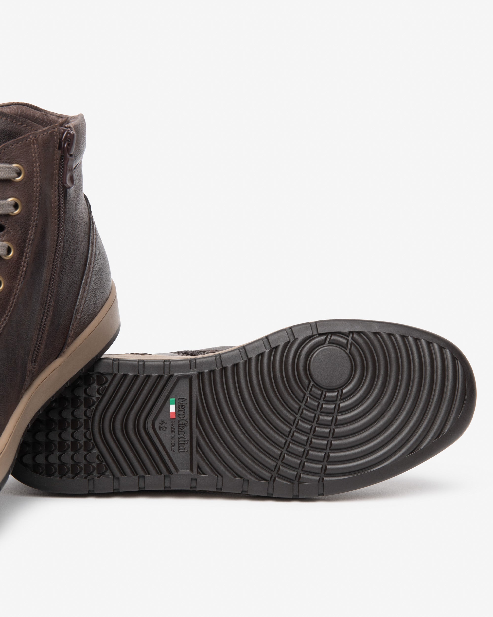 NeroGiardini Sneakers Montantes Homme Cuir Zip