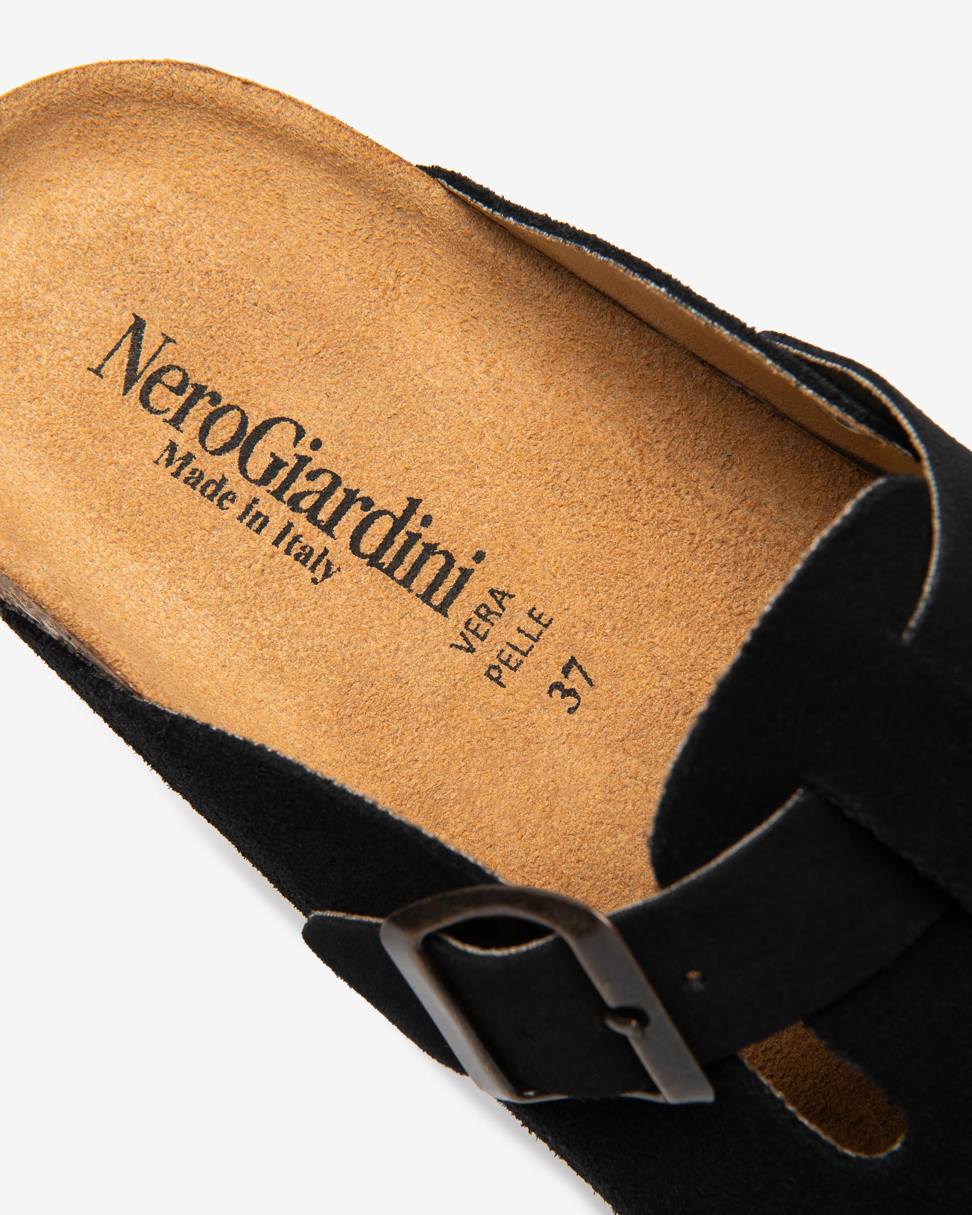 NeroGiardini Mules Femme Cuir Velours Été