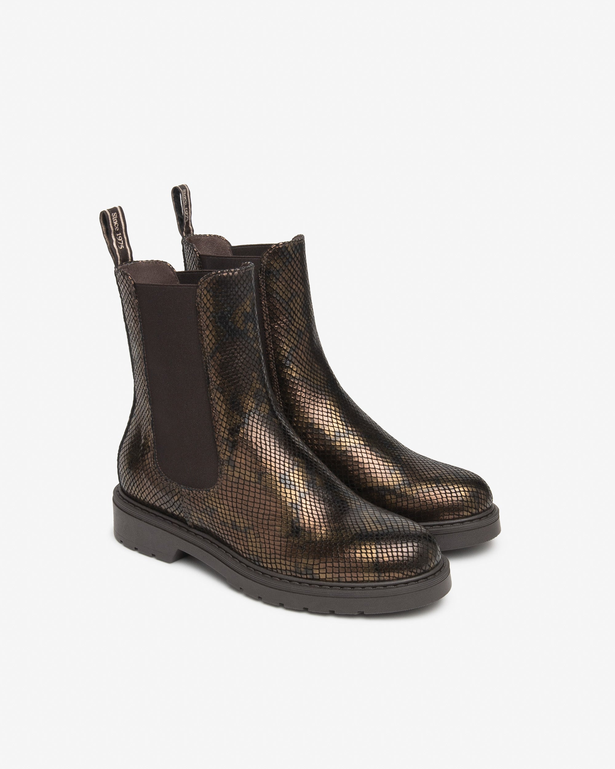 NeroGiardini Bottines Chelsea Femme Cuir Serpent 30 mm