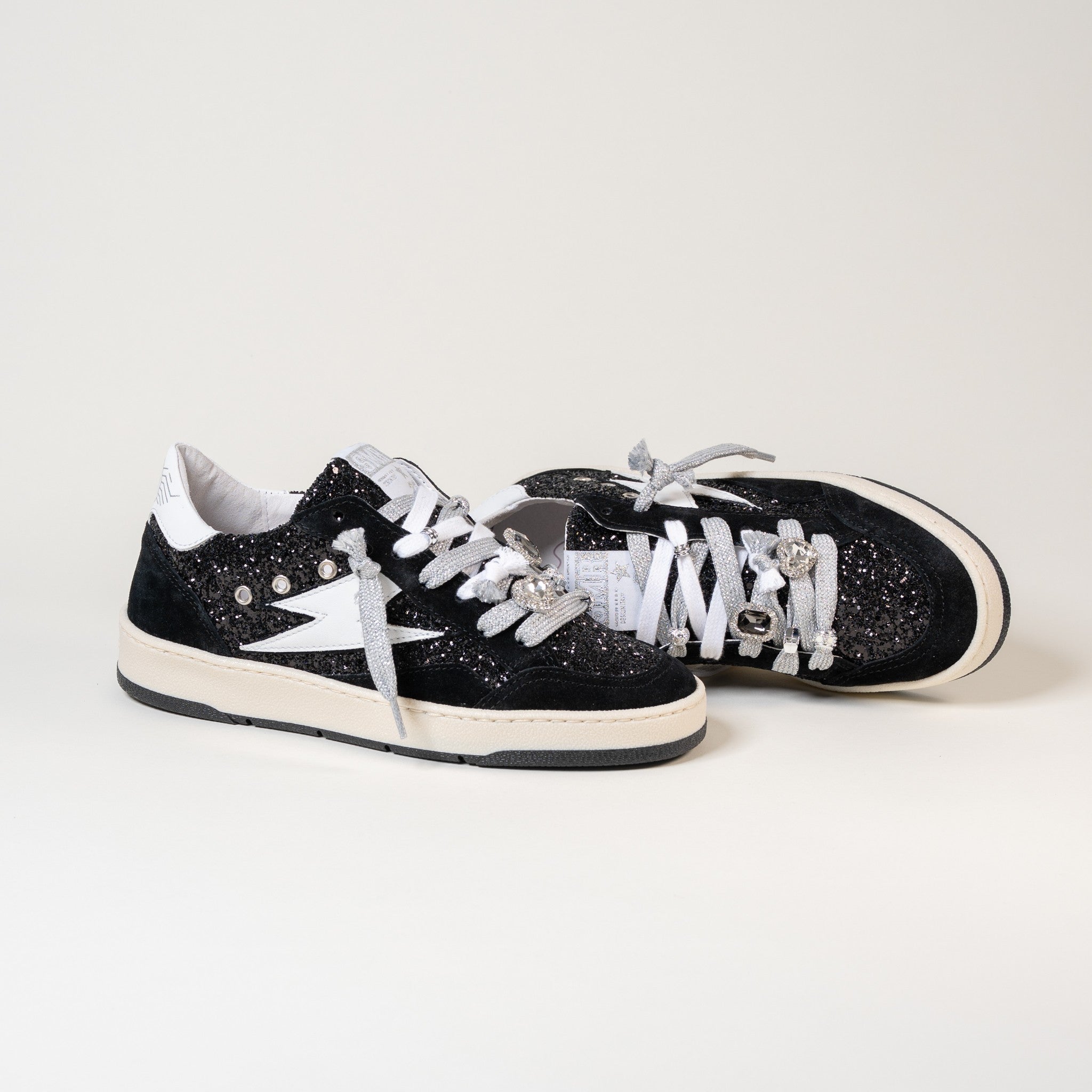 SMR Dany E193 basket glitter noir bijoux argent
