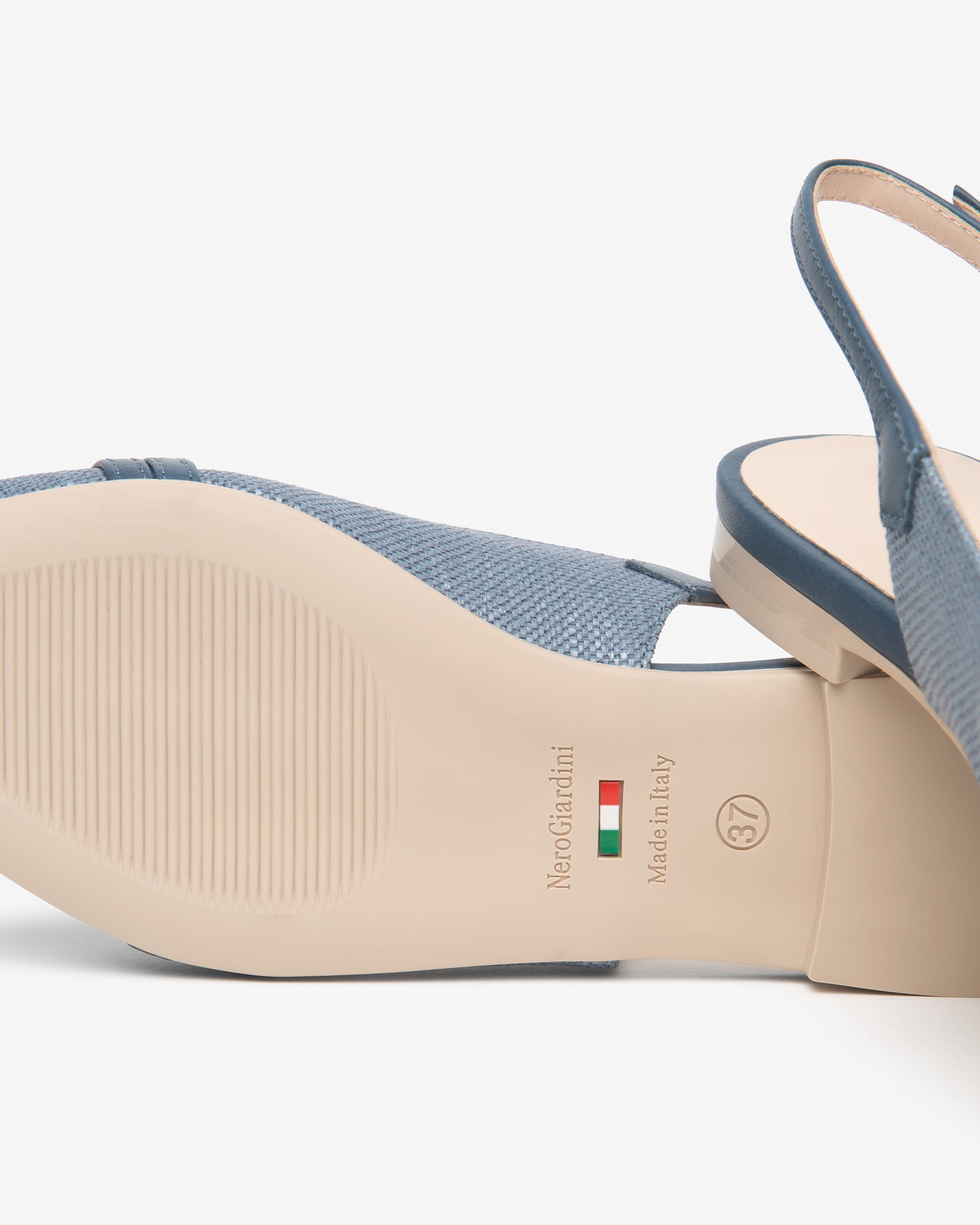 NeroGiardini Slingbacks femme tissu et cuir confort
