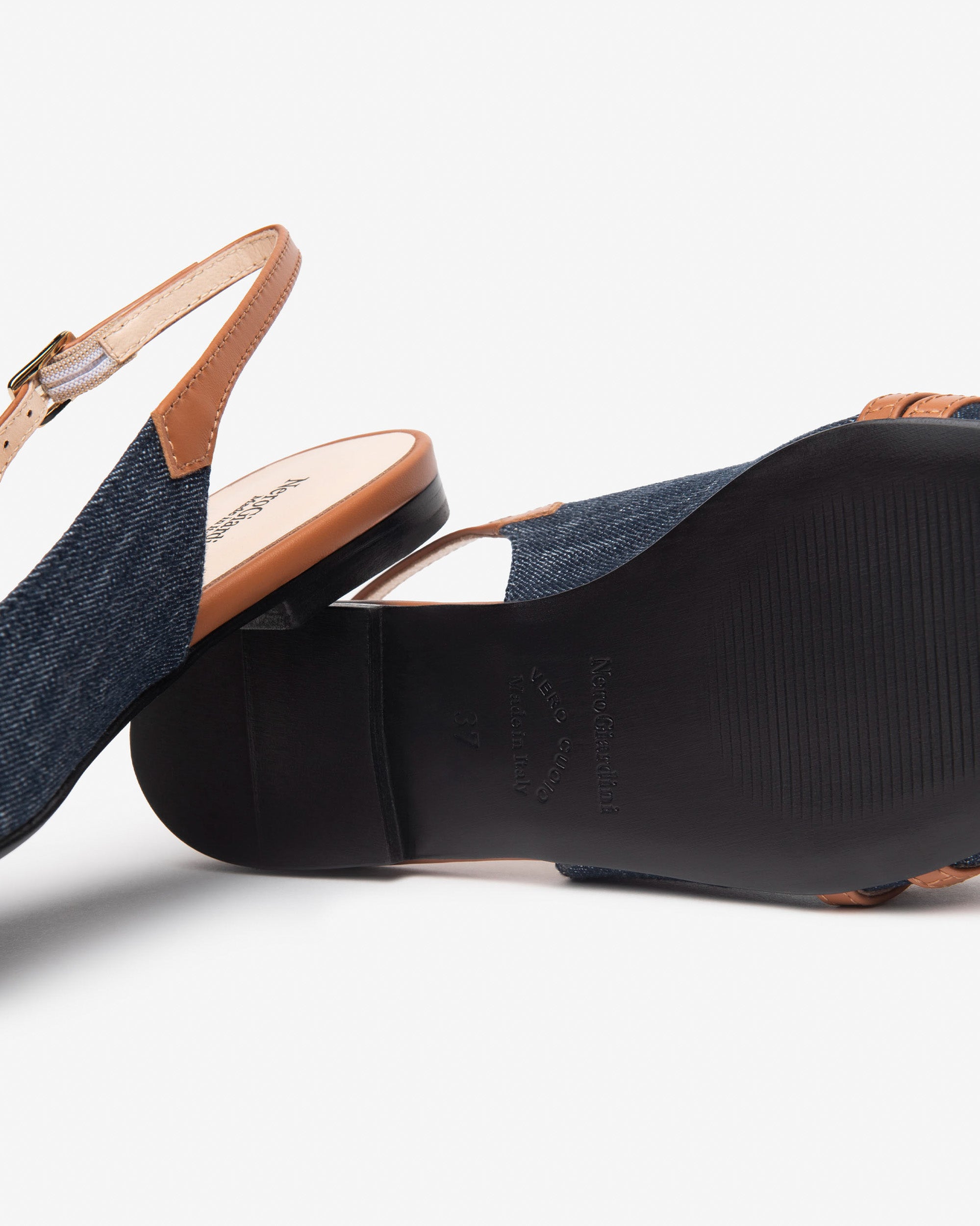 NeroGiardini Slingbacks Femme Tissu Cuir Bureau