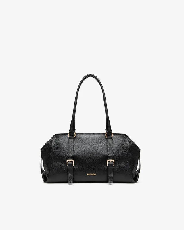NeroGiardini Sacs Bowling Femme Cuir Boucles Dorées