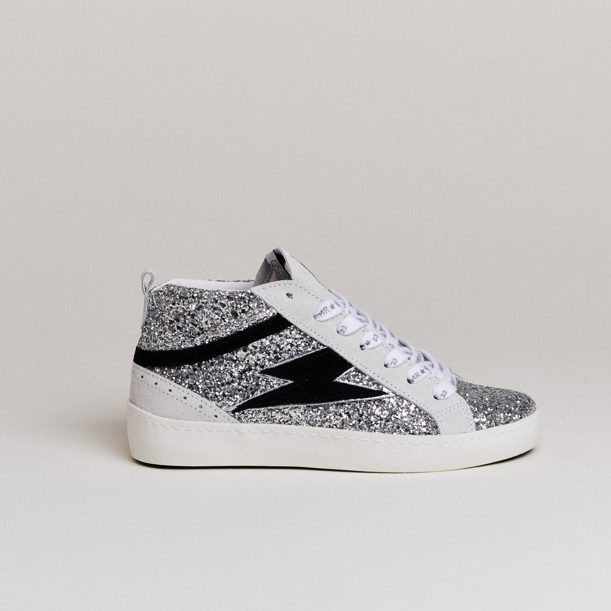 SMR Gibra D594 baskets montantes glitter argent