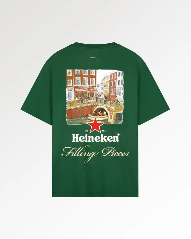 Filling Pieces Heineken Cafe t-shirt vert coton bio