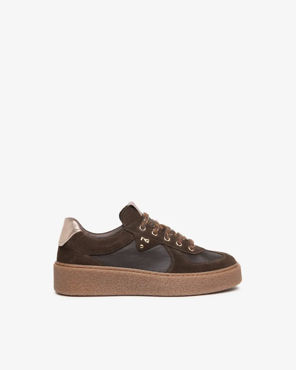NeroGiardini Sneakers Cuir Daim Femme Semelle 45 mm