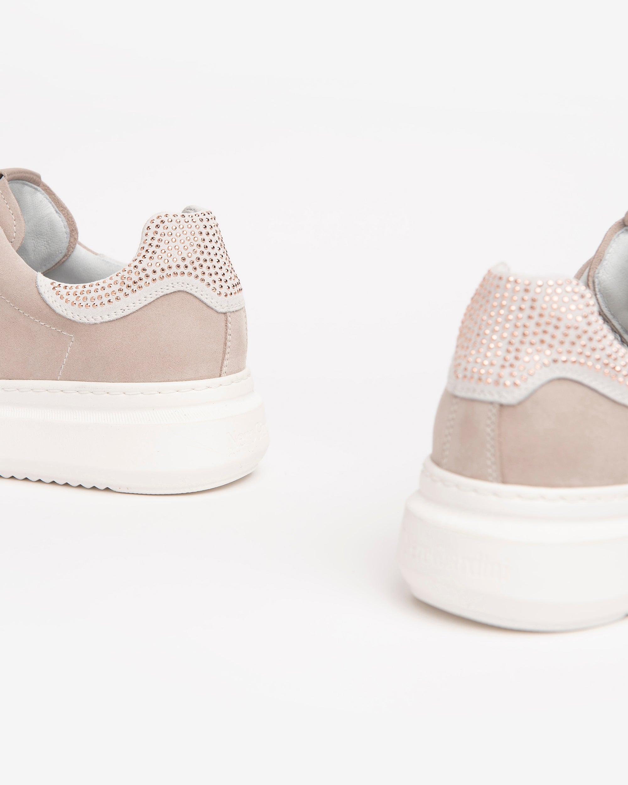 NeroGiardini Sneakers Femme Cuir Velours Lamé 4 cm