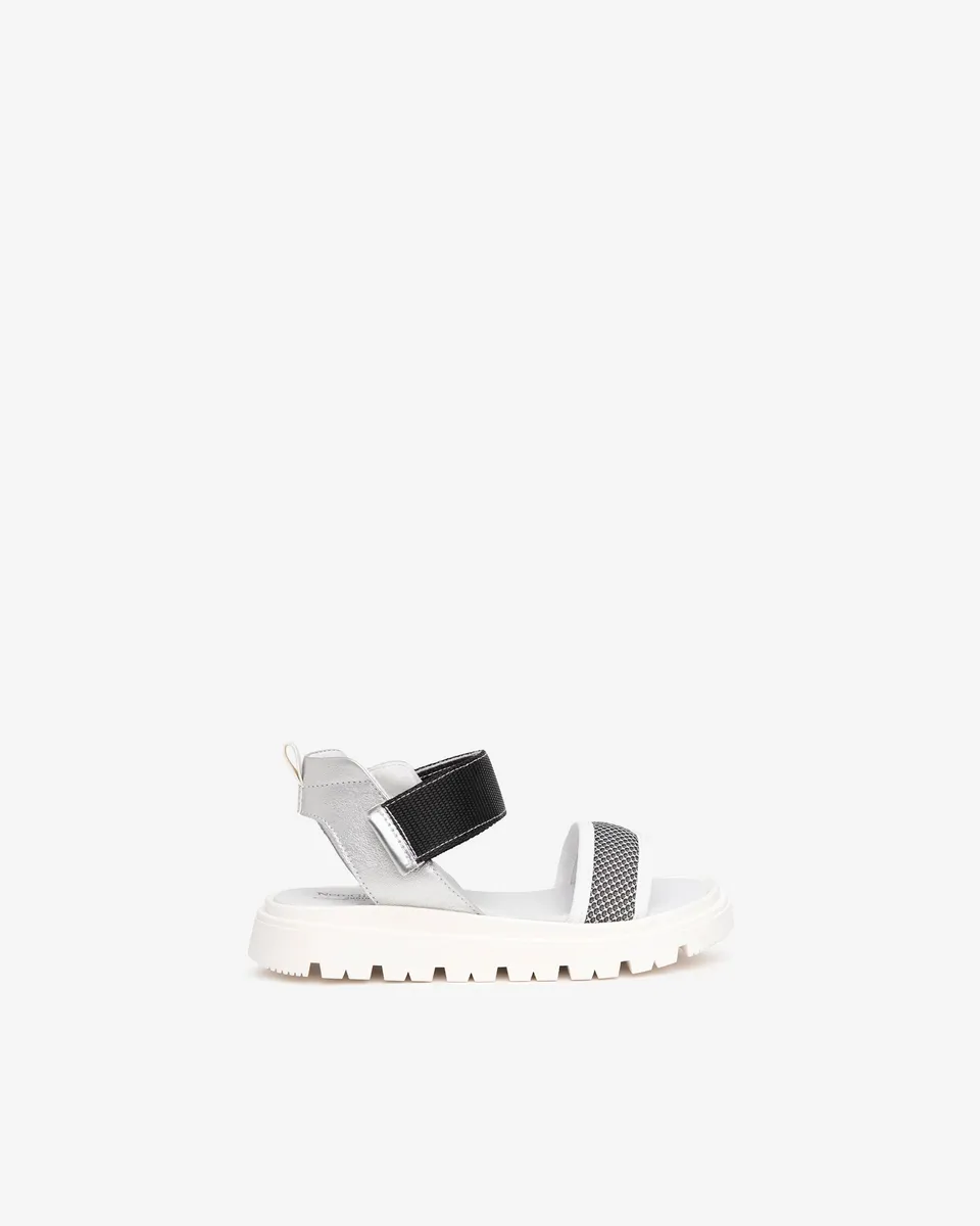 NeroGiardini Sandales Teens fille cuir toile velcro