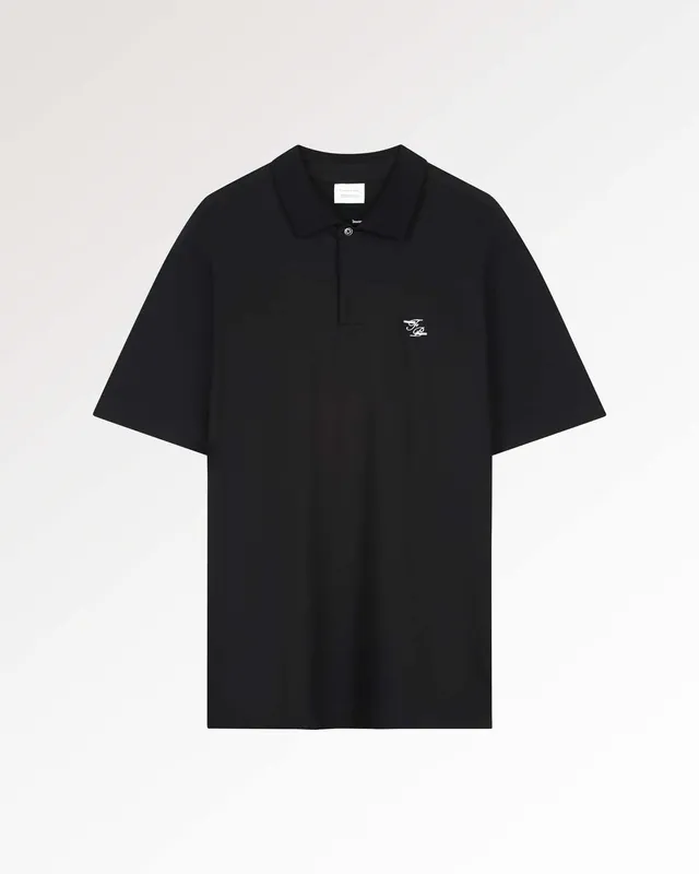 Filling Pieces Jersey Polo polo coton noir unisexe