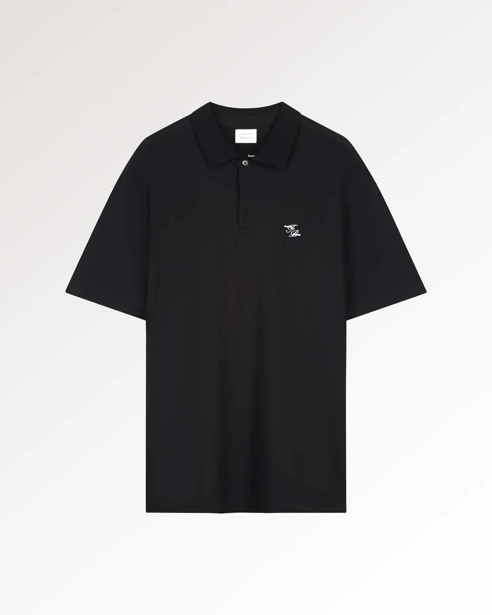 Filling Pieces Jersey Polo polo coton noir unisexe