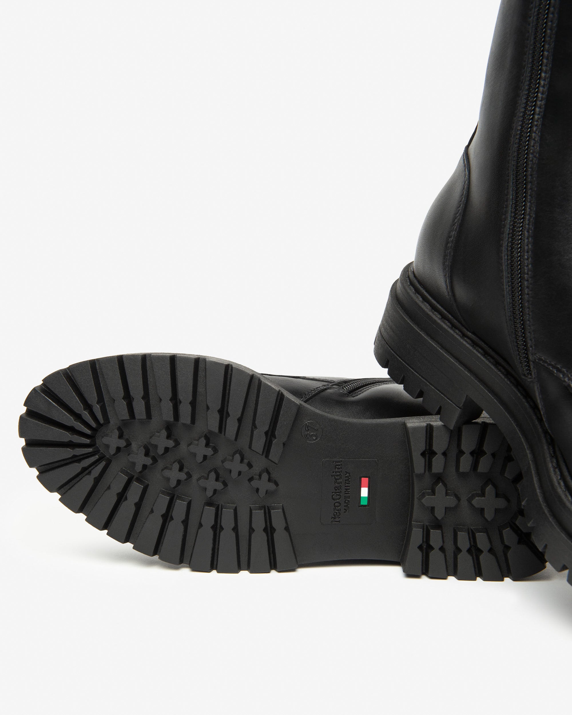 NeroGiardini Bottines Motardes Femme Cuir Rangers