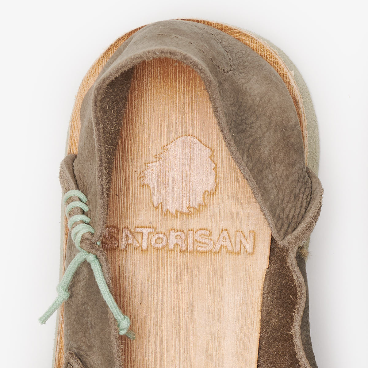 Satorisan Benirras Microperforated sandales vert cuir