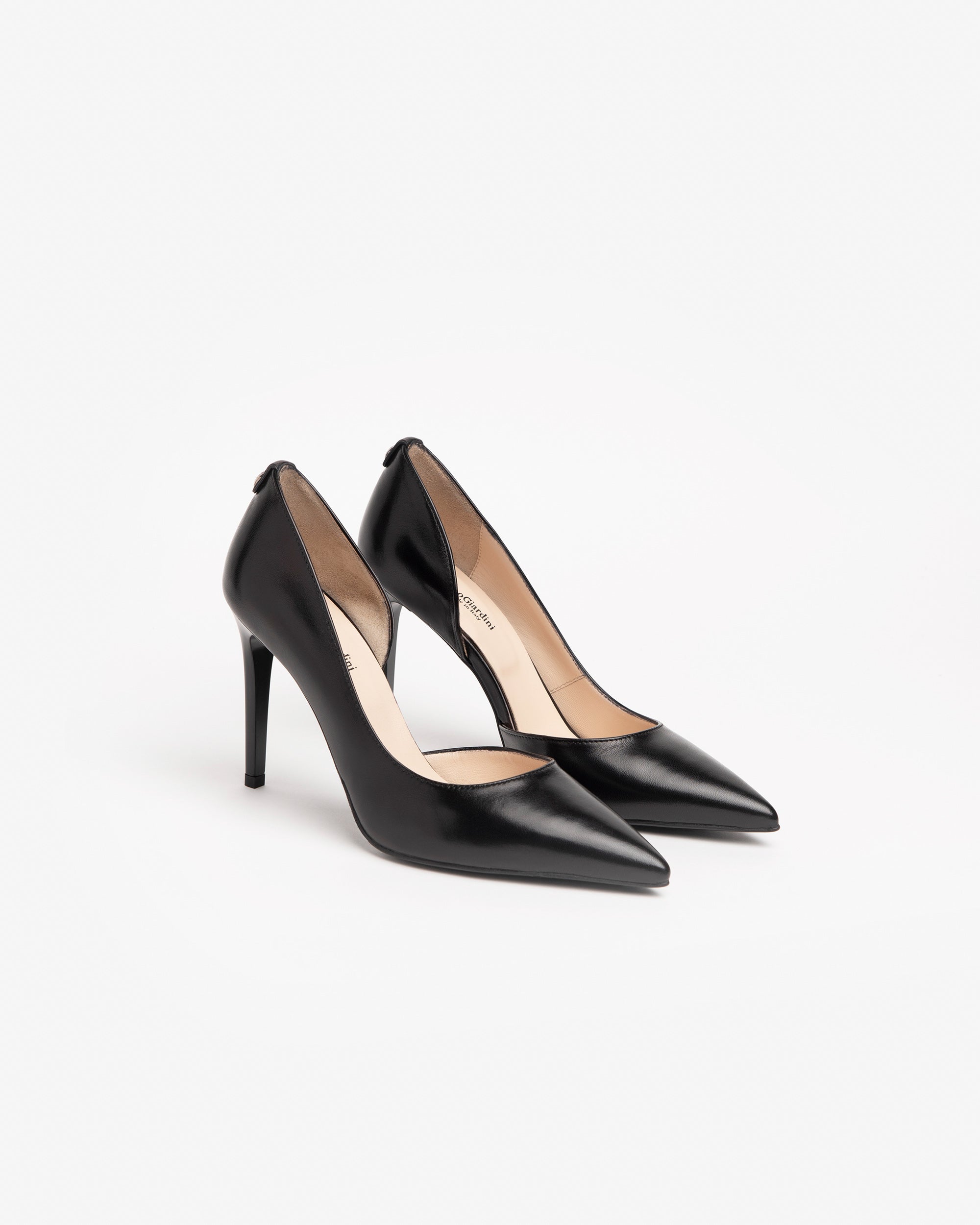 Nerogiardini Escarpins cuir noir talon 95 mm femme