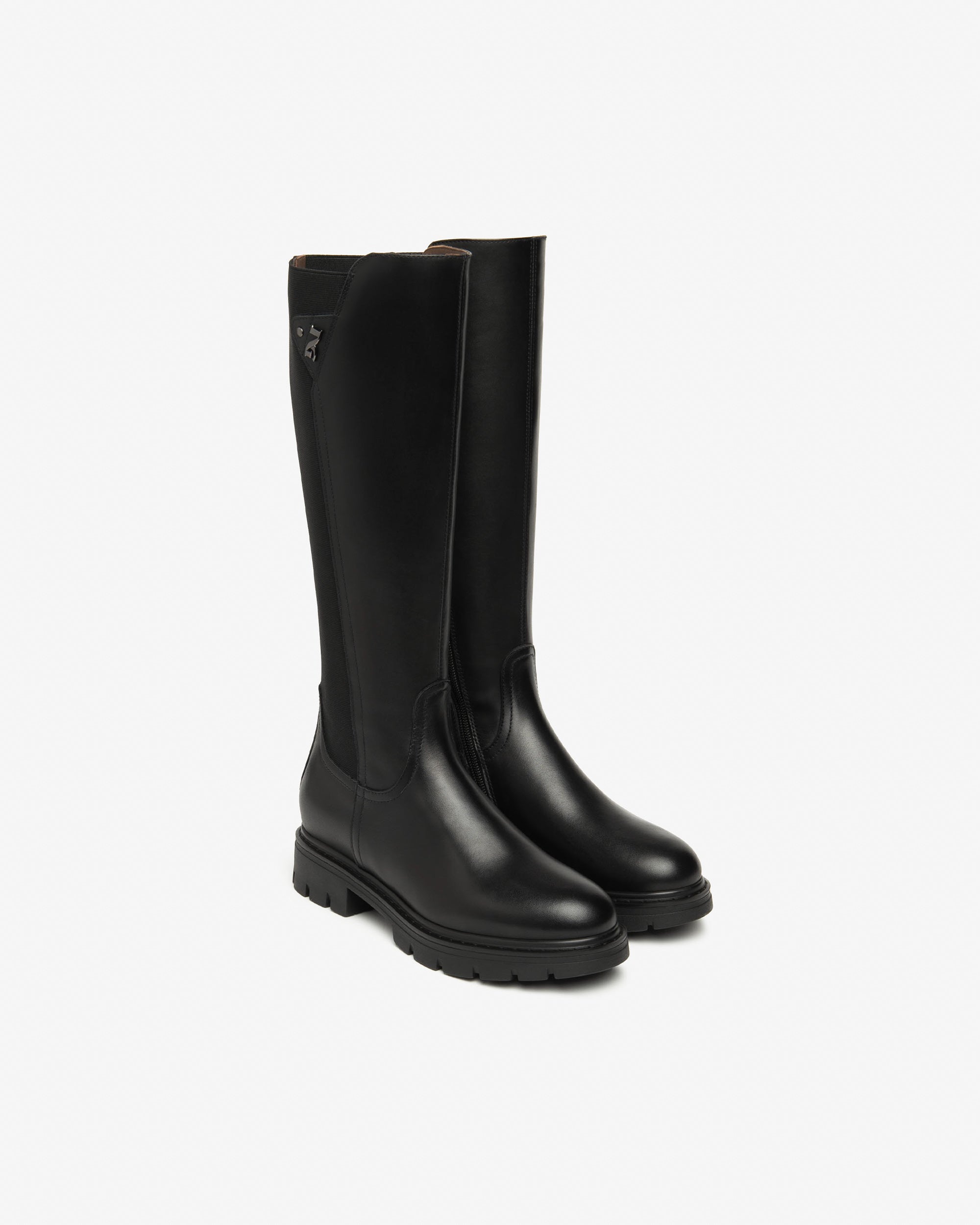 NeroGiardini Bottes femme cuir tissu hiver