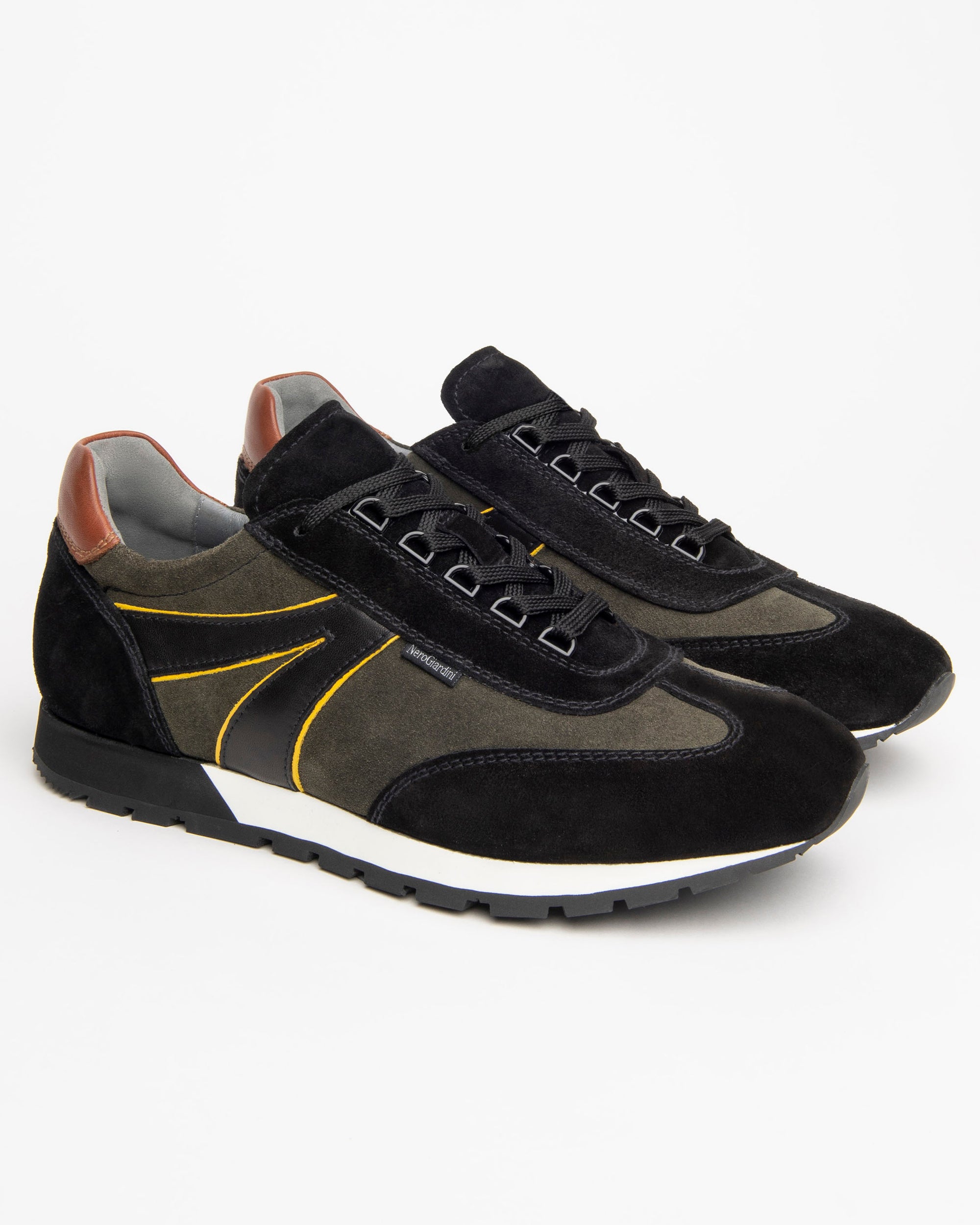 NeroGiardini Sneakers Homme Cuir Velours DryGo 2,5 cm