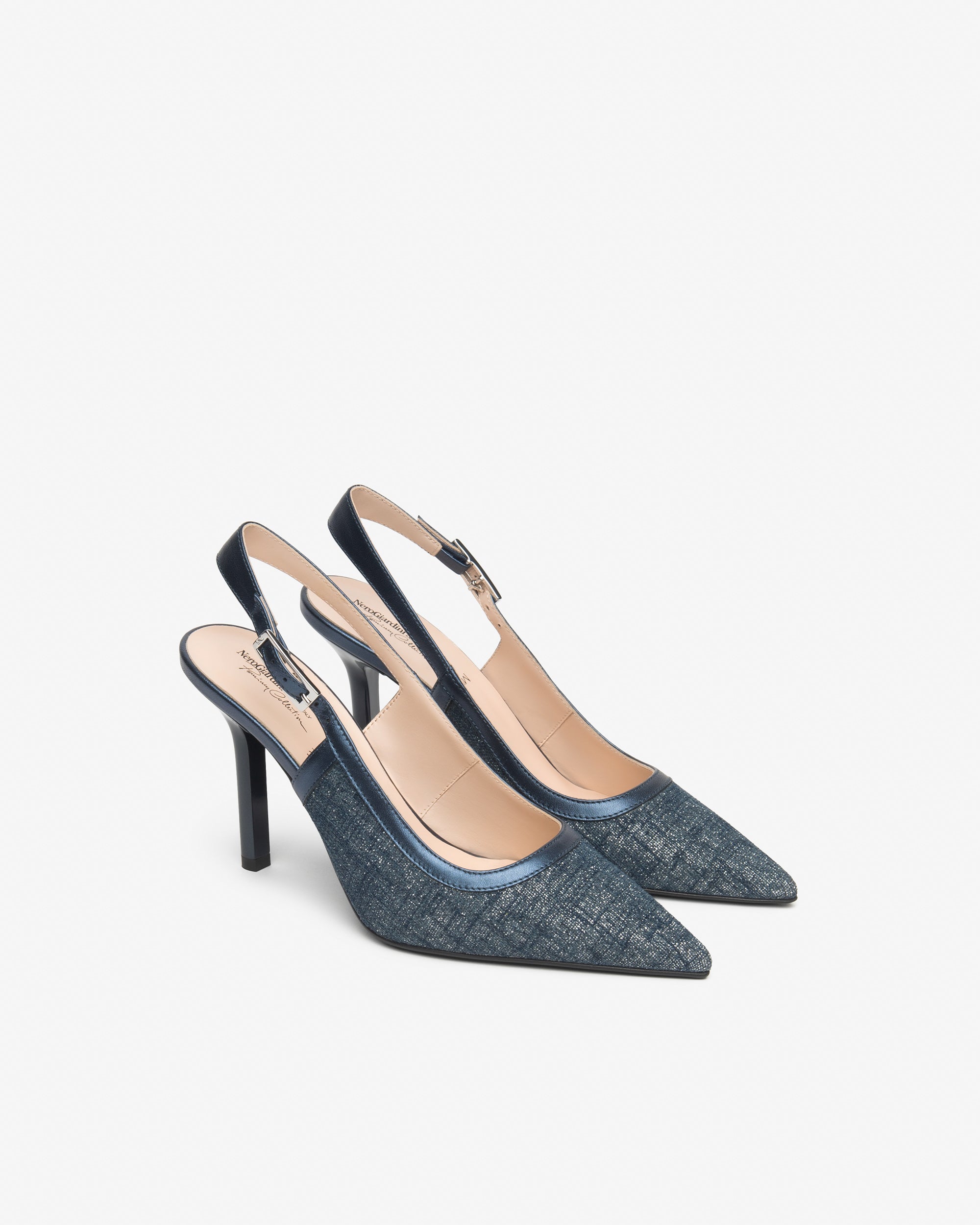 NeroGiardini Slingbacks Femme Tissu Cuir Cérémonie