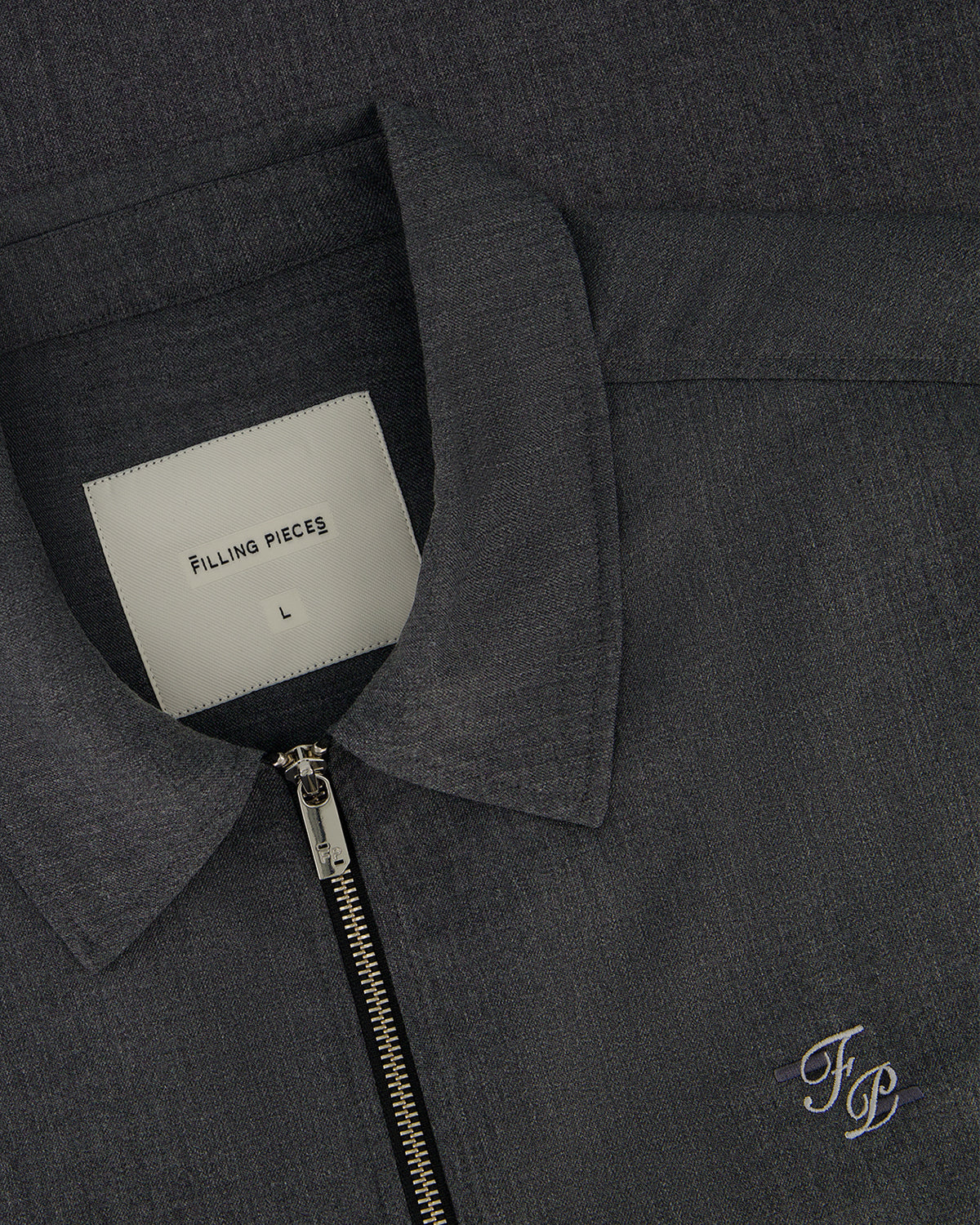 Filling Pieces Coach Jacket Twill Wool veste grise
