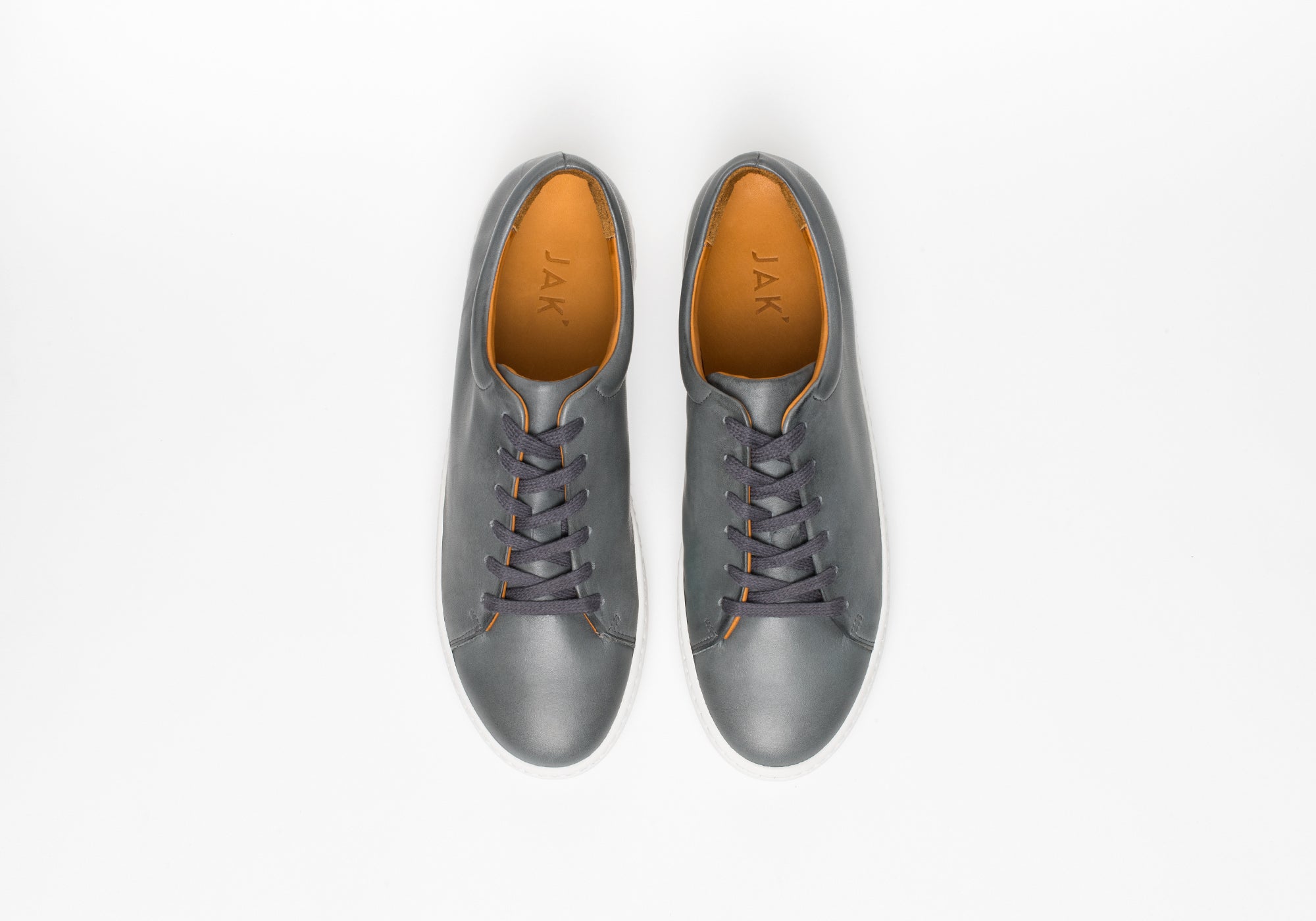 JAK Royal Grey V.L. baskets cuir gris