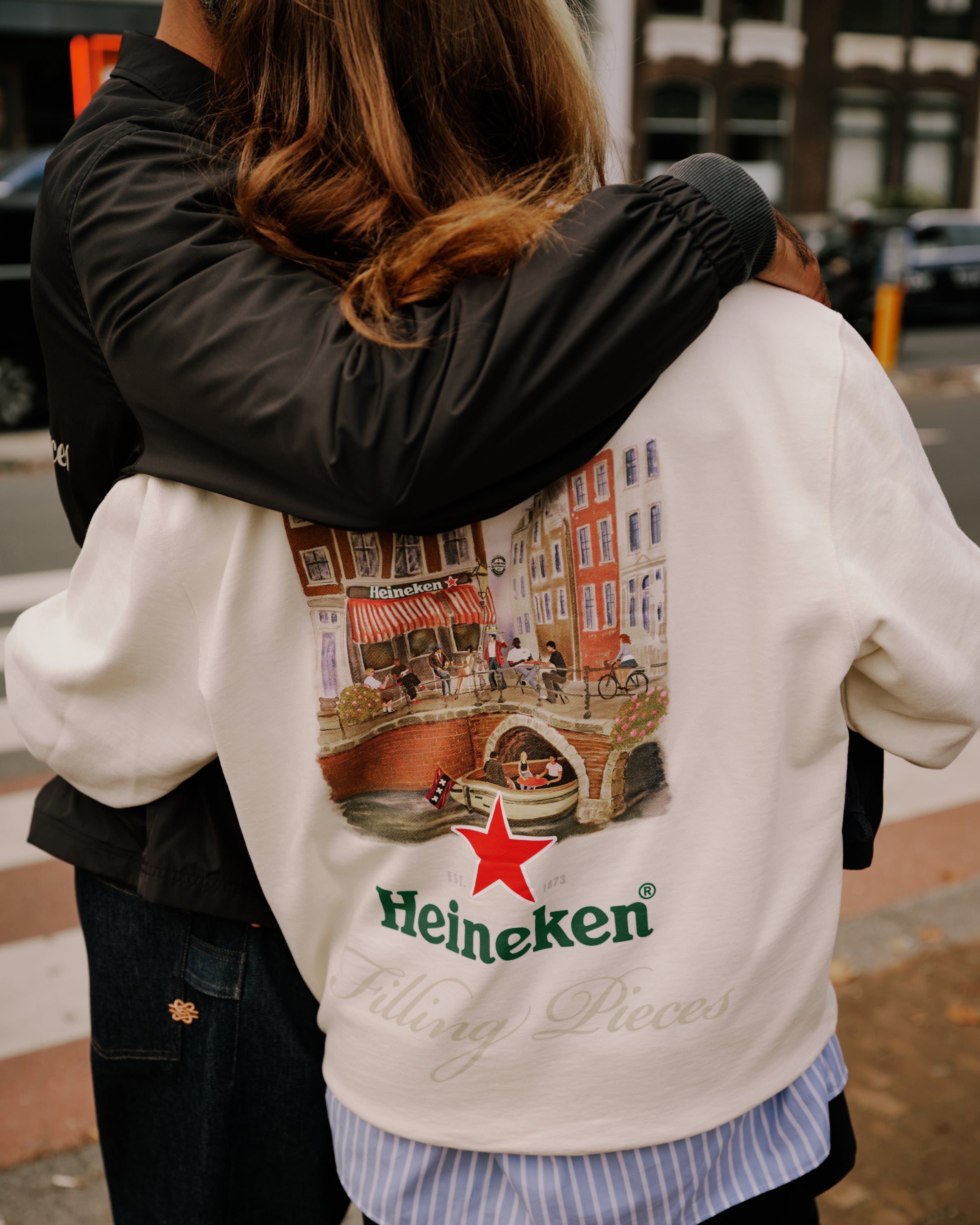 Filling Pieces Heineken Cafe sweat Antique White coton bio