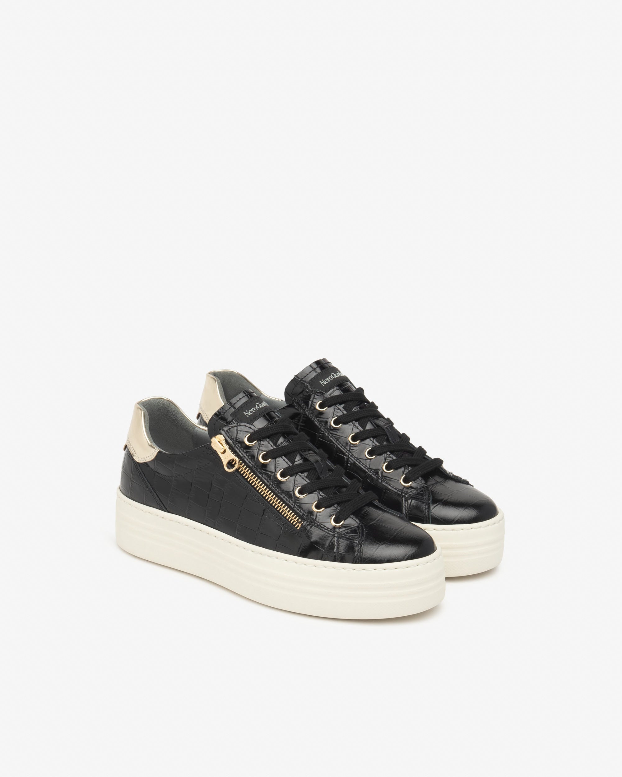 Nerogiardini Sneakers Cuir Femme Memory Baskets Hiver