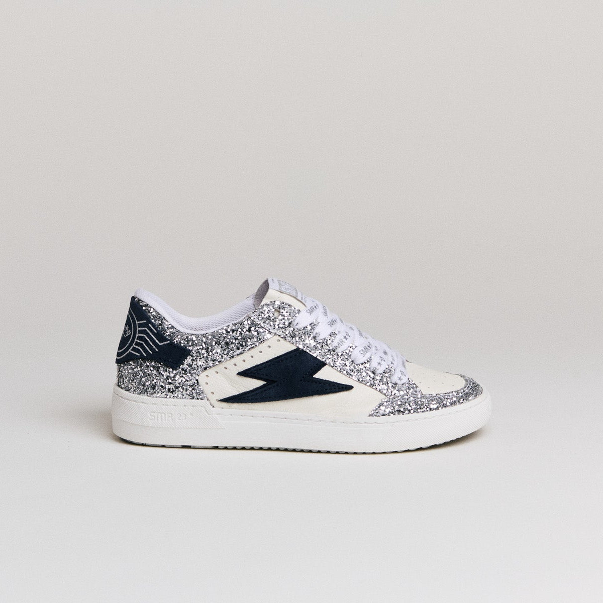 Semerdjian Noubar D605 baskets panna bleu cuir