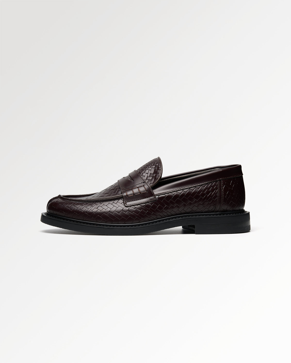 Filling Pieces Woven Twist loafer marron cuir tressé