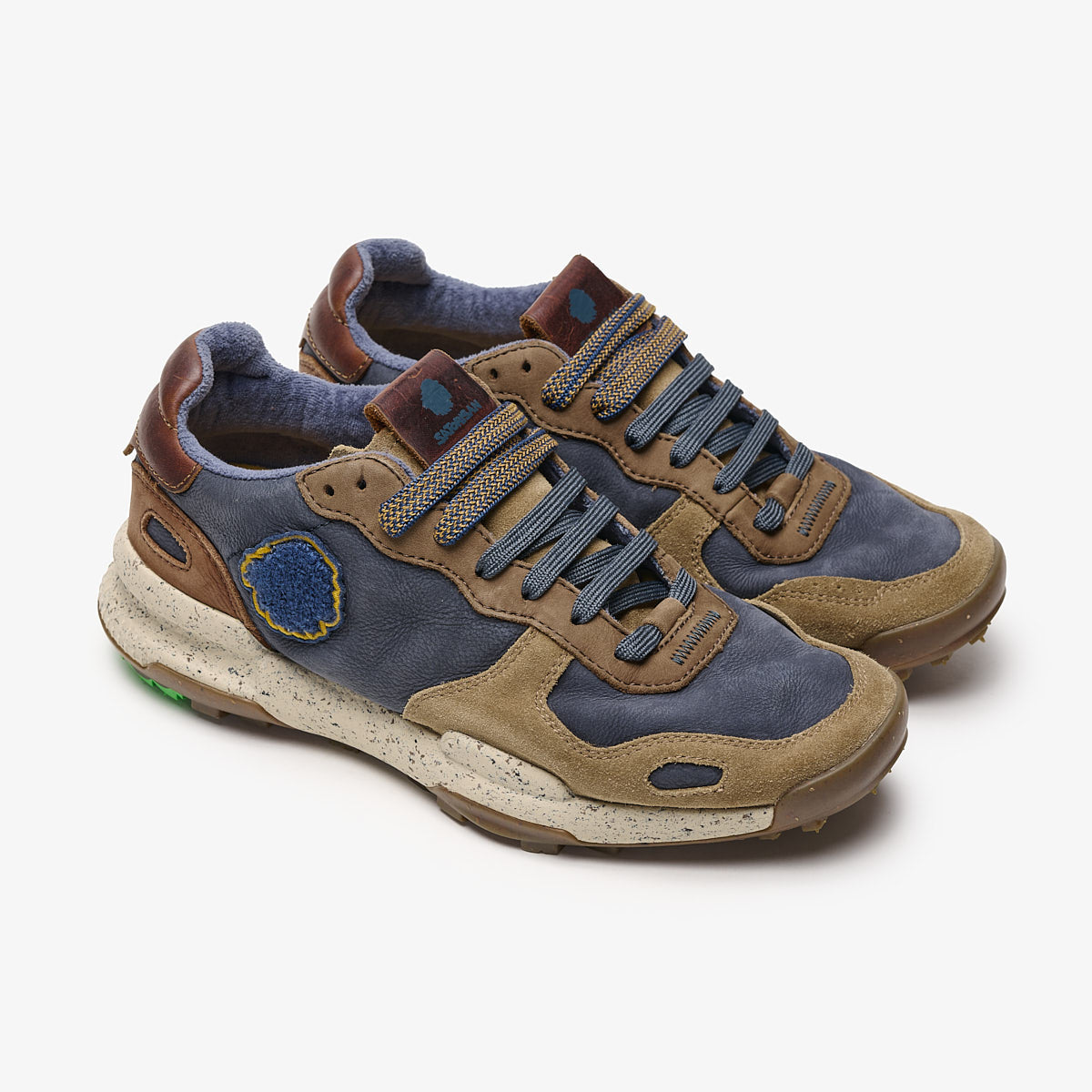 Satorisan Chacrona Premium baskets Navy cuir