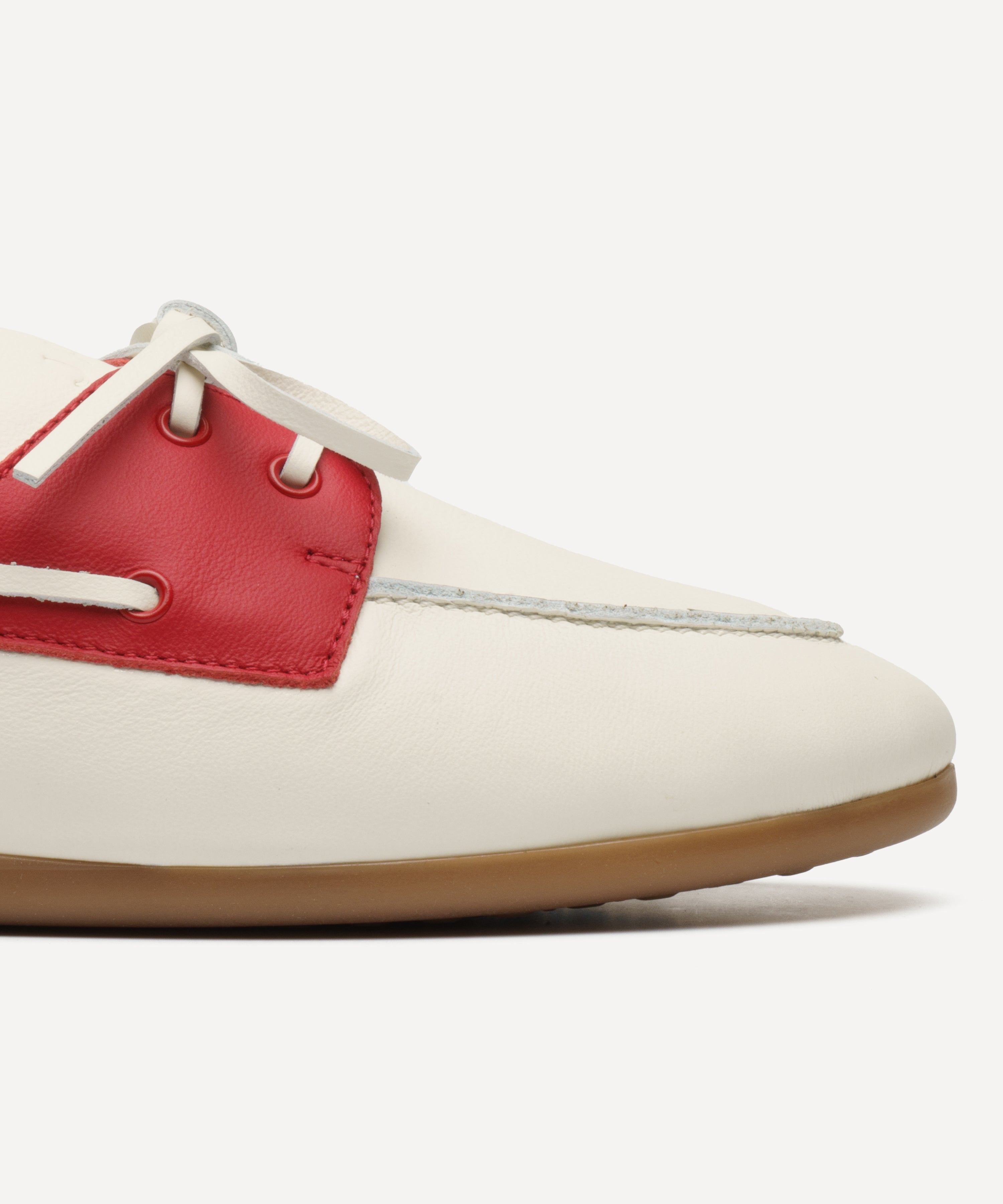 JAK Vela White Red chaussure bateau femme 38 cuir