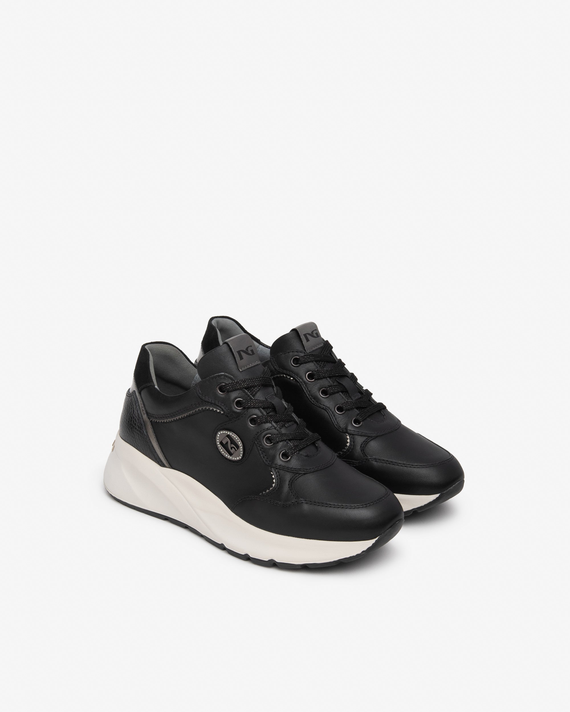NeroGiardini Sneakers Femme Cuir baskets semelle 60 mm 35-41