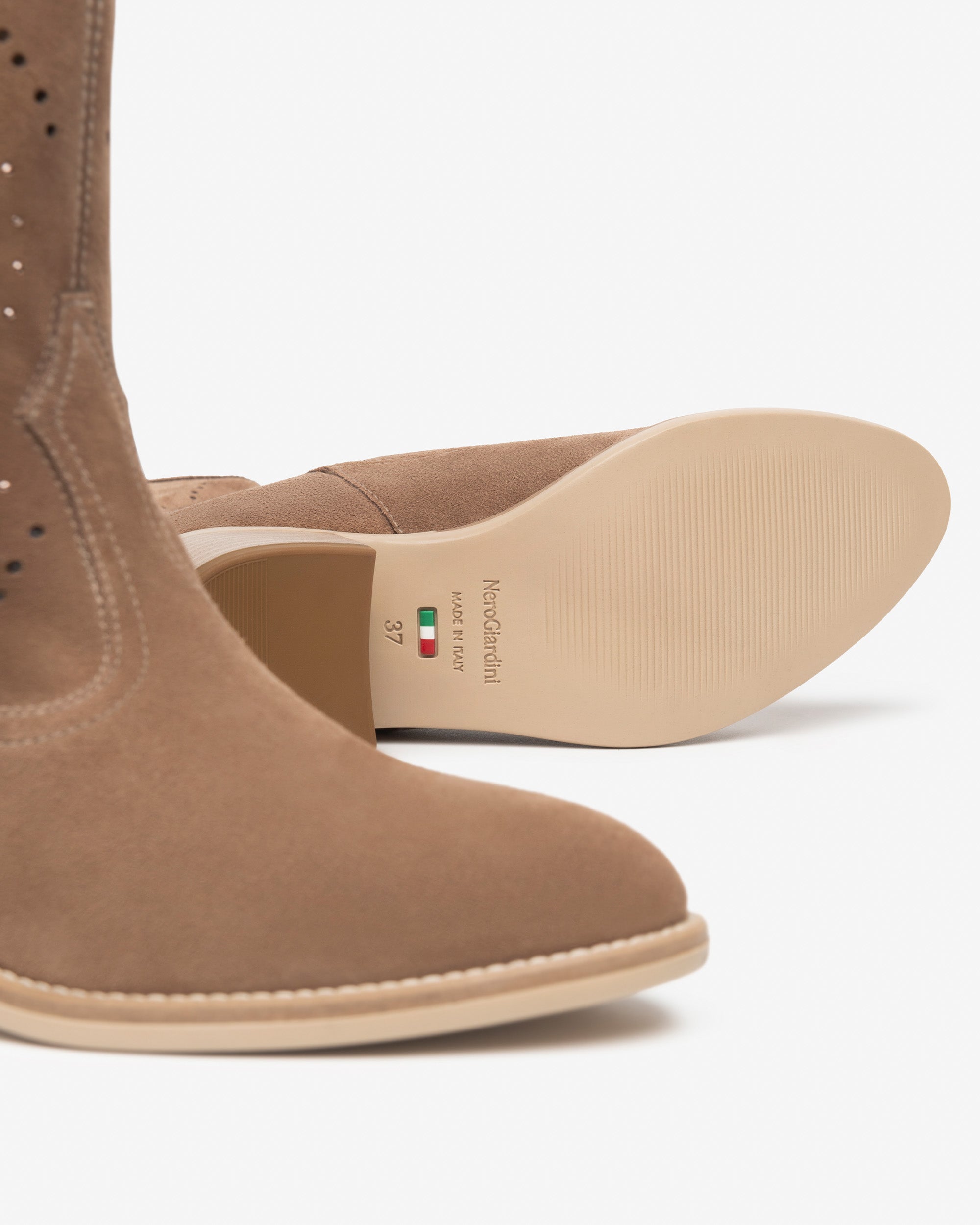 NeroGiardini Bottes Femme Cuir Velours Made in Italy
