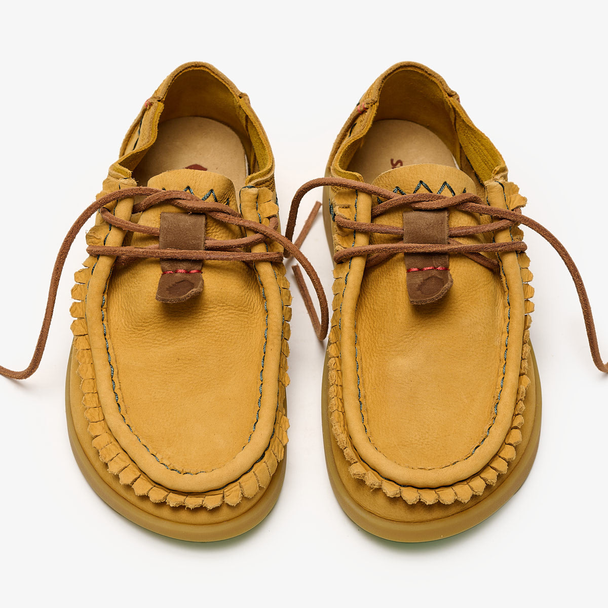 Satorisan Kwahu Rustic mocassins cuir marron cacahuète