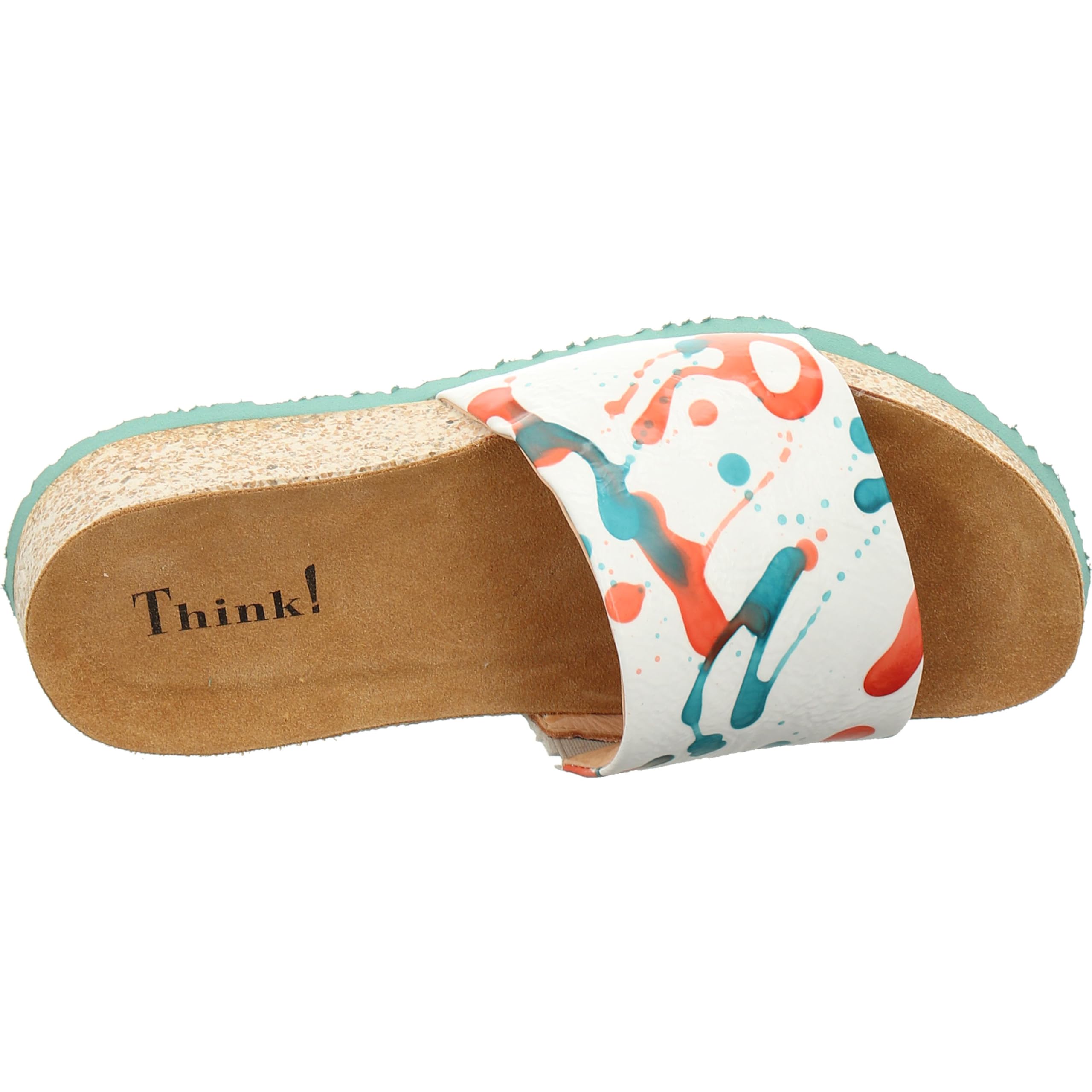 Think Koak mule femme noir cuir liège