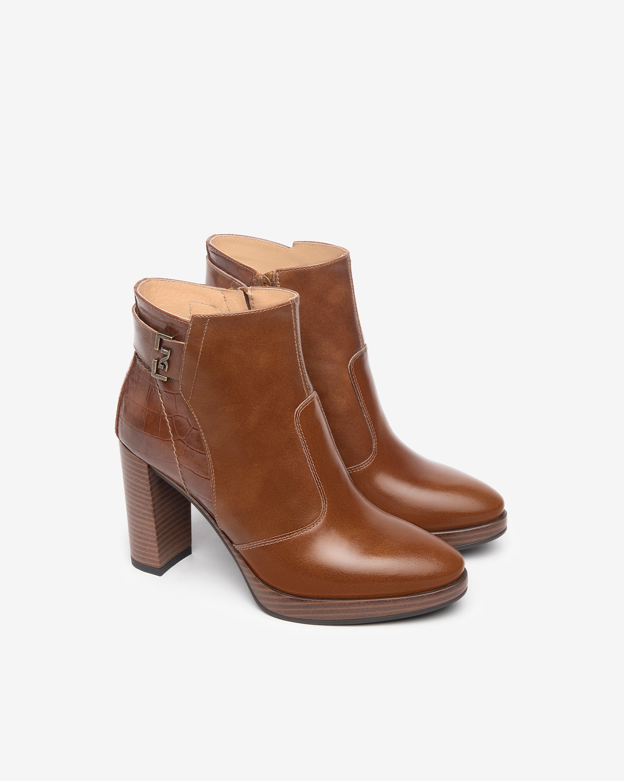 Nerogiardini Bottines Femme Cuir Confort Automne Hiver